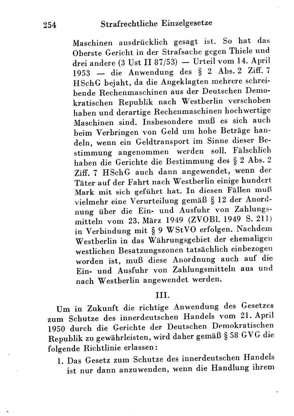 Strafgesetzbuch (StGB) und andere Strafgesetze [Deutsche Demokratische Republik (DDR)] 1954, Seite 254 (StGB Strafges. DDR 1954, S. 254)