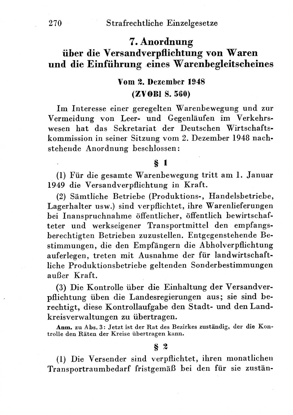 Strafgesetzbuch (StGB) und andere Strafgesetze [Deutsche Demokratische Republik (DDR)] 1954, Seite 270 (StGB Strafges. DDR 1954, S. 270)
