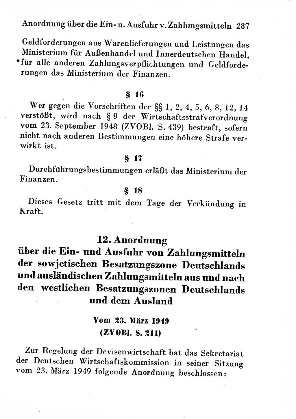 Strafgesetzbuch (StGB) und andere Strafgesetze [Deutsche Demokratische Republik (DDR)] 1954, Seite 287 (StGB Strafges. DDR 1954, S. 287)