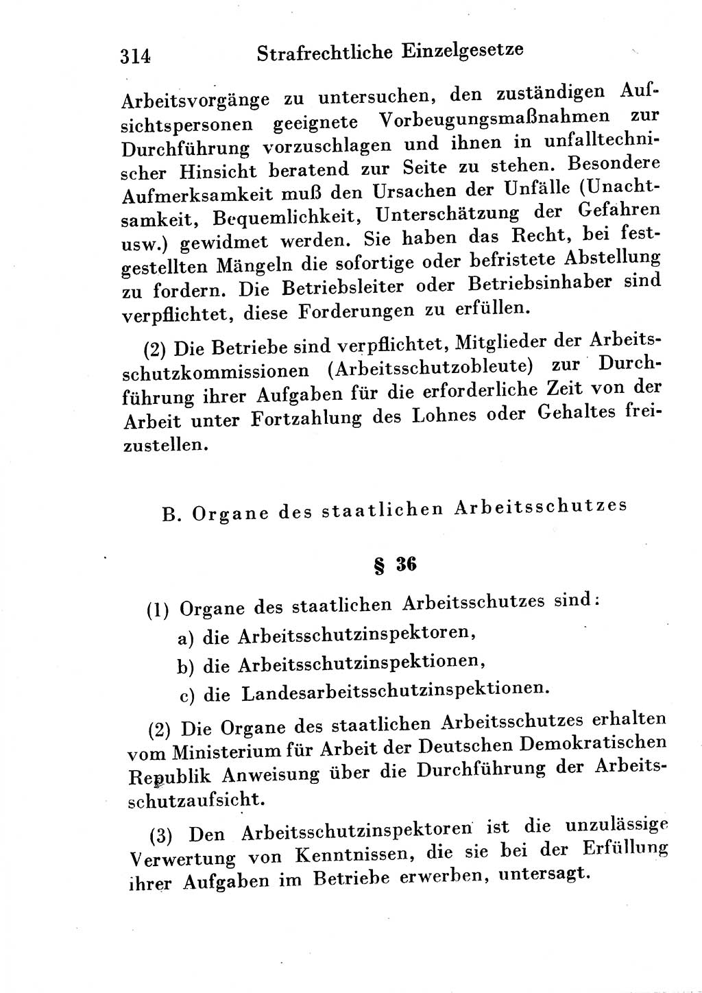 Strafgesetzbuch (StGB) und andere Strafgesetze [Deutsche Demokratische Republik (DDR)] 1954, Seite 314 (StGB Strafges. DDR 1954, S. 314)