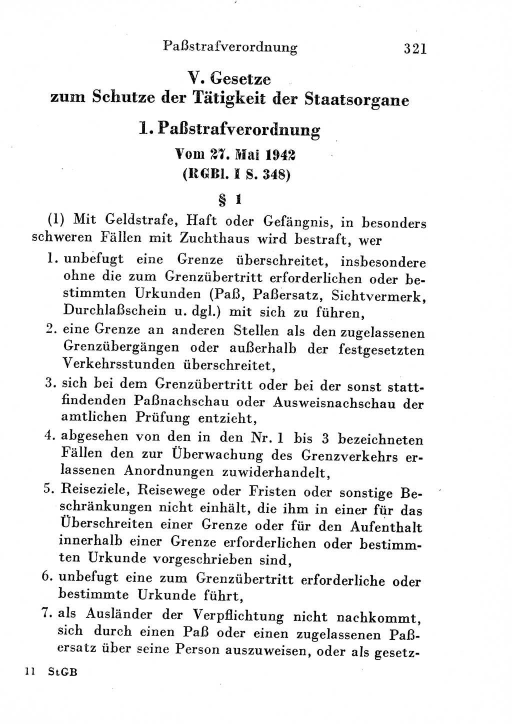 Strafgesetzbuch (StGB) und andere Strafgesetze [Deutsche Demokratische Republik (DDR)] 1954, Seite 321 (StGB Strafges. DDR 1954, S. 321)