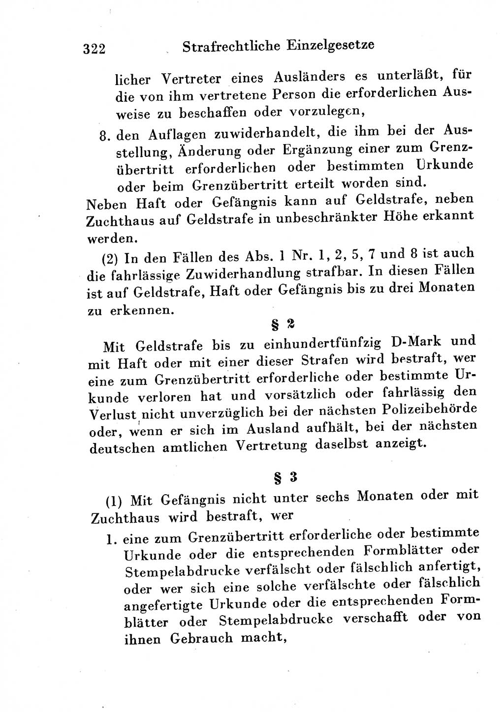 Strafgesetzbuch (StGB) und andere Strafgesetze [Deutsche Demokratische Republik (DDR)] 1954, Seite 322 (StGB Strafges. DDR 1954, S. 322)