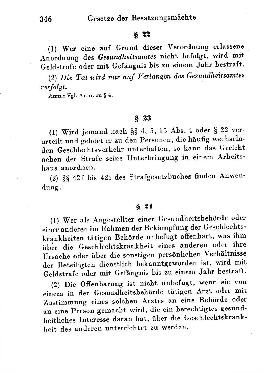 Strafgesetzbuch (StGB) und andere Strafgesetze [Deutsche Demokratische Republik (DDR)] 1954, Seite 346 (StGB Strafges. DDR 1954, S. 346)