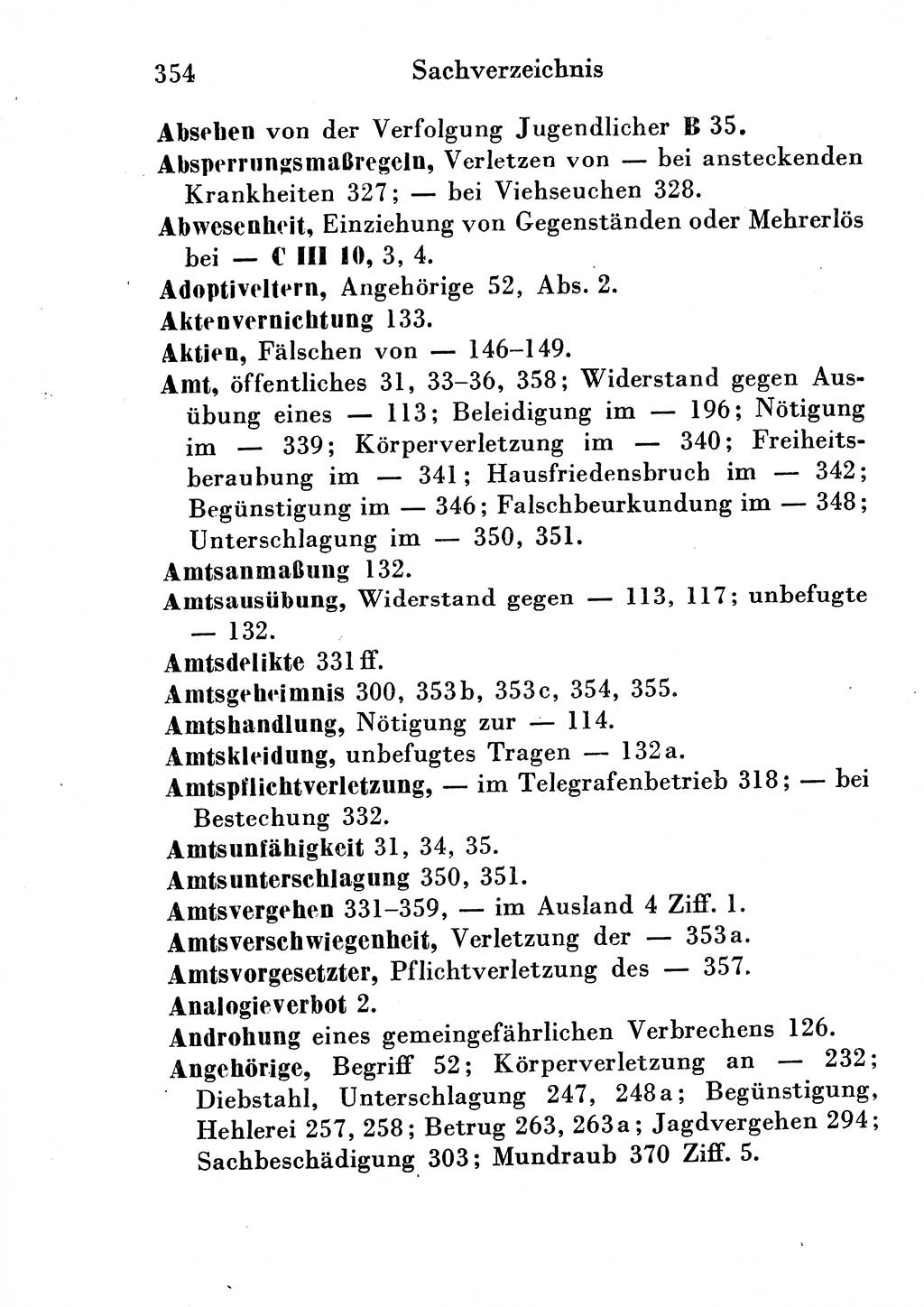 Strafgesetzbuch (StGB) und andere Strafgesetze [Deutsche Demokratische Republik (DDR)] 1954, Seite 354 (StGB Strafges. DDR 1954, S. 354)