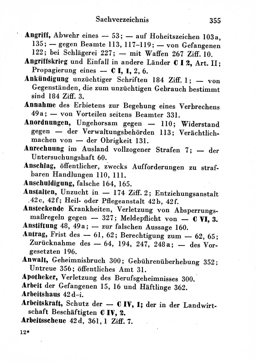 Strafgesetzbuch (StGB) und andere Strafgesetze [Deutsche Demokratische Republik (DDR)] 1954, Seite 355 (StGB Strafges. DDR 1954, S. 355)