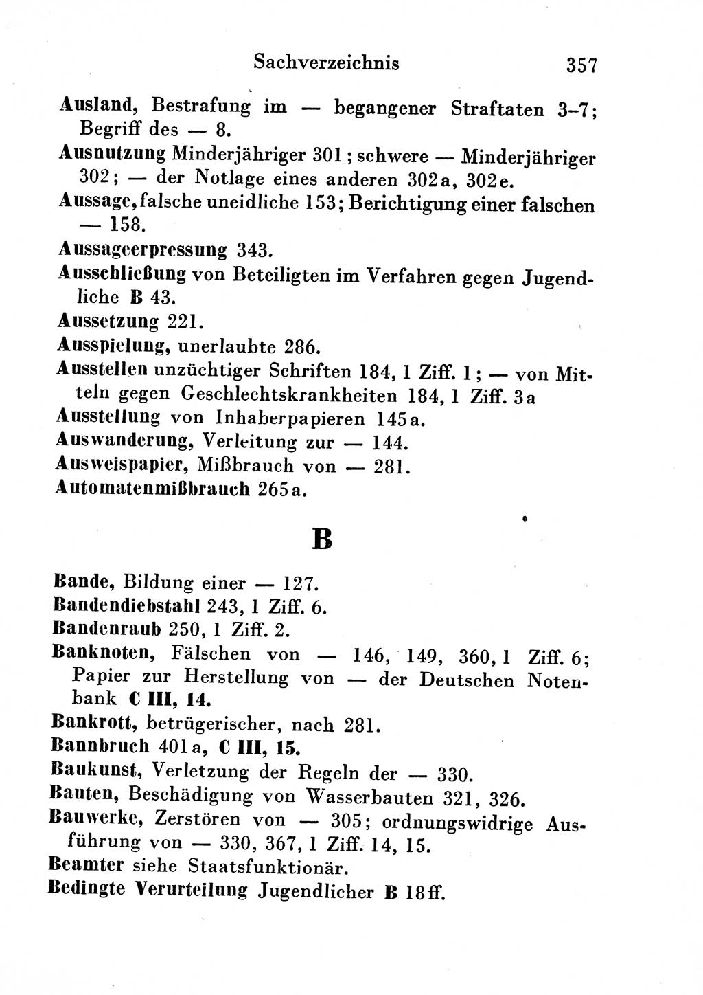 Strafgesetzbuch (StGB) und andere Strafgesetze [Deutsche Demokratische Republik (DDR)] 1954, Seite 357 (StGB Strafges. DDR 1954, S. 357)