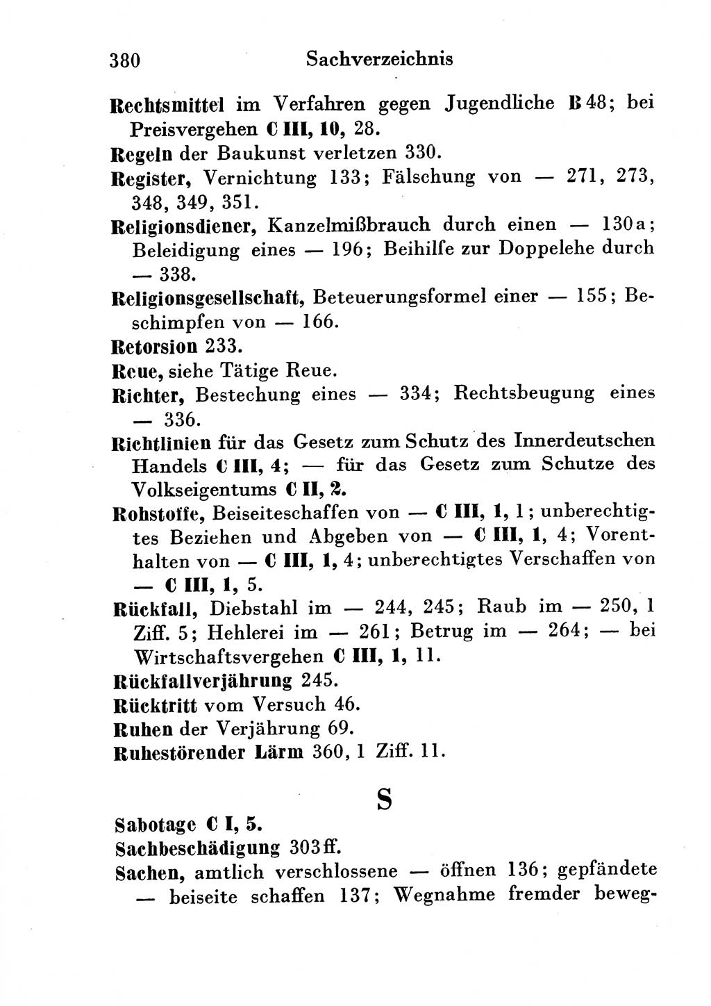 Strafgesetzbuch (StGB) und andere Strafgesetze [Deutsche Demokratische Republik (DDR)] 1954, Seite 380 (StGB Strafges. DDR 1954, S. 380)