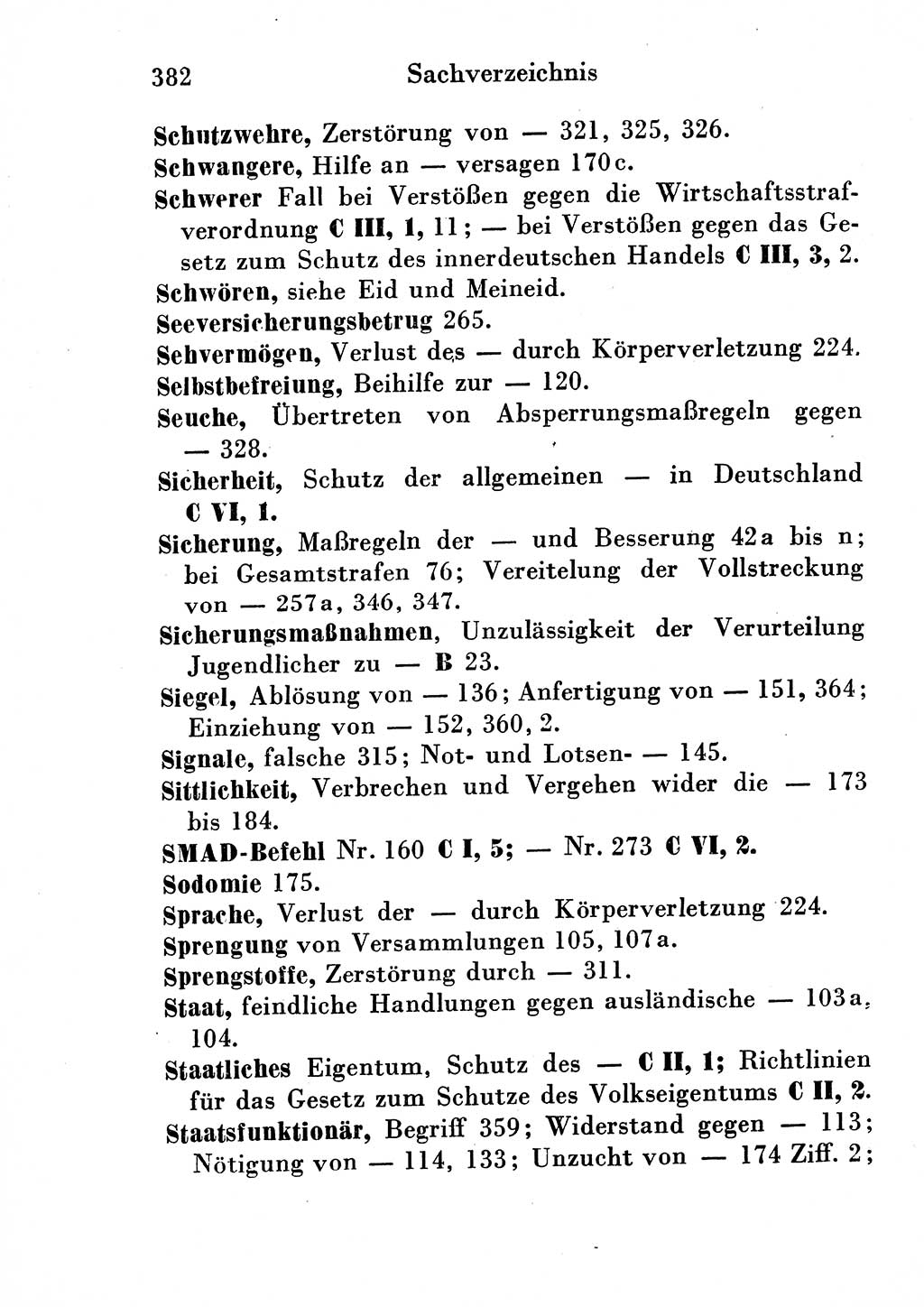 Strafgesetzbuch (StGB) und andere Strafgesetze [Deutsche Demokratische Republik (DDR)] 1954, Seite 382 (StGB Strafges. DDR 1954, S. 382)