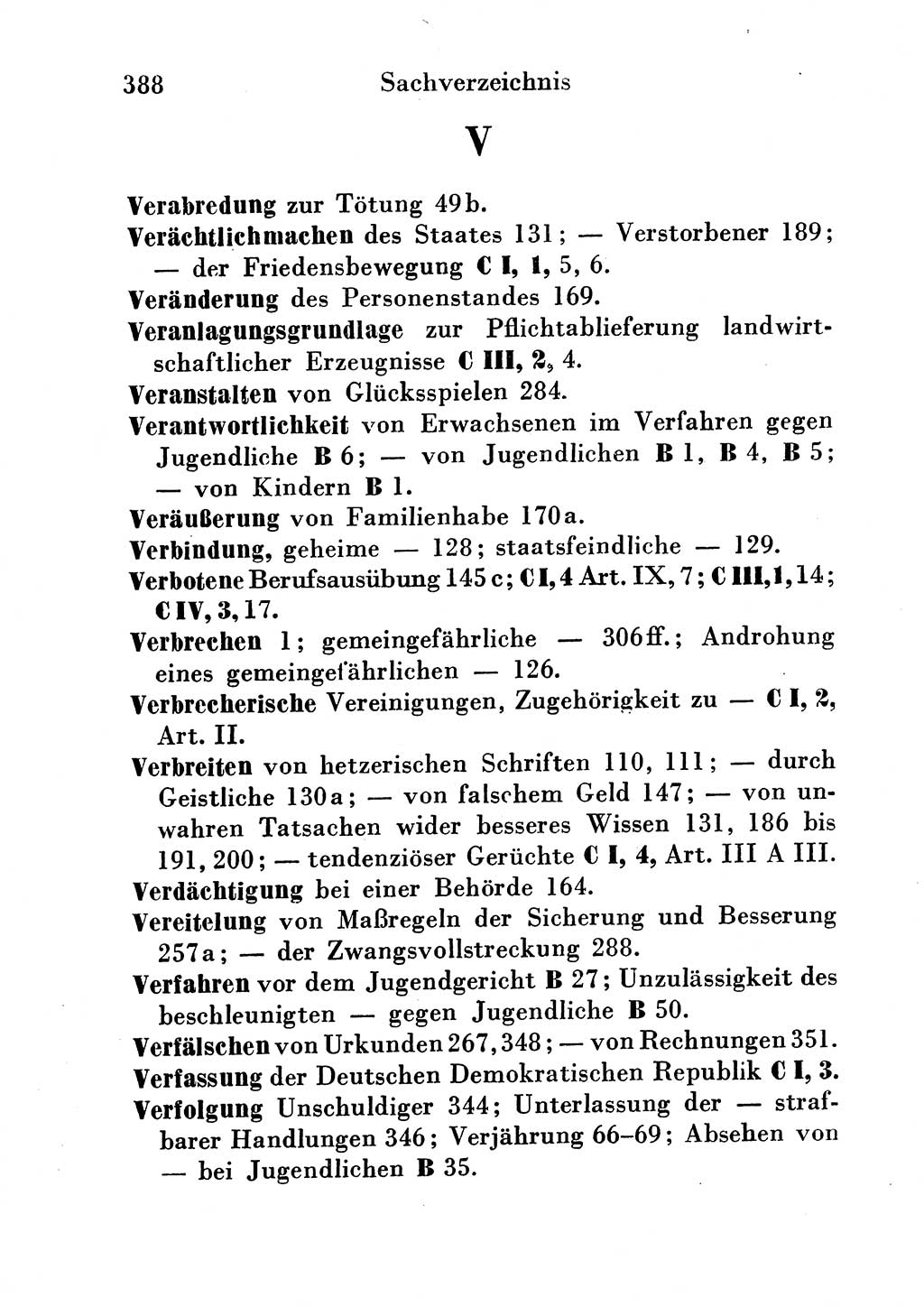 Strafgesetzbuch (StGB) und andere Strafgesetze [Deutsche Demokratische Republik (DDR)] 1954, Seite 388 (StGB Strafges. DDR 1954, S. 388)