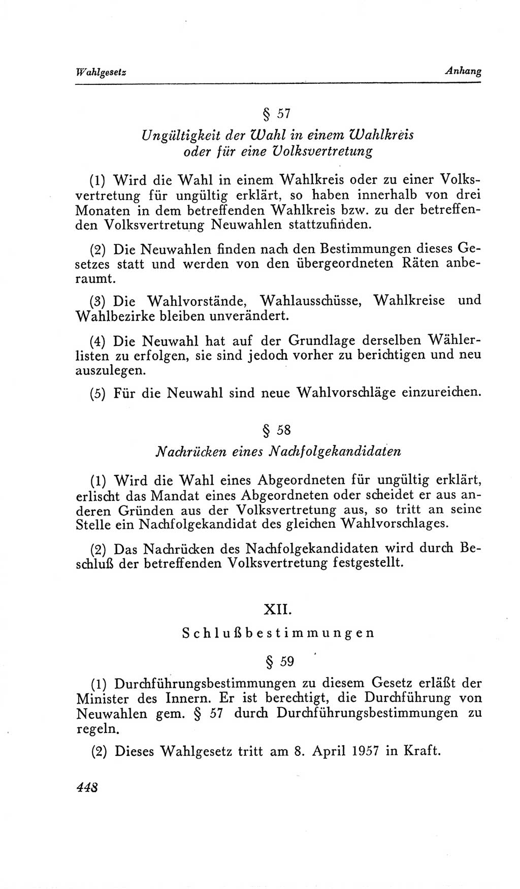 Handbuch der Volkskammer (VK) der Deutschen Demokratischen Republik (DDR), 2. Wahlperiode 1954-1958, Seite 448 (Hdb. VK. DDR, 2. WP. 1954-1958, S. 448)