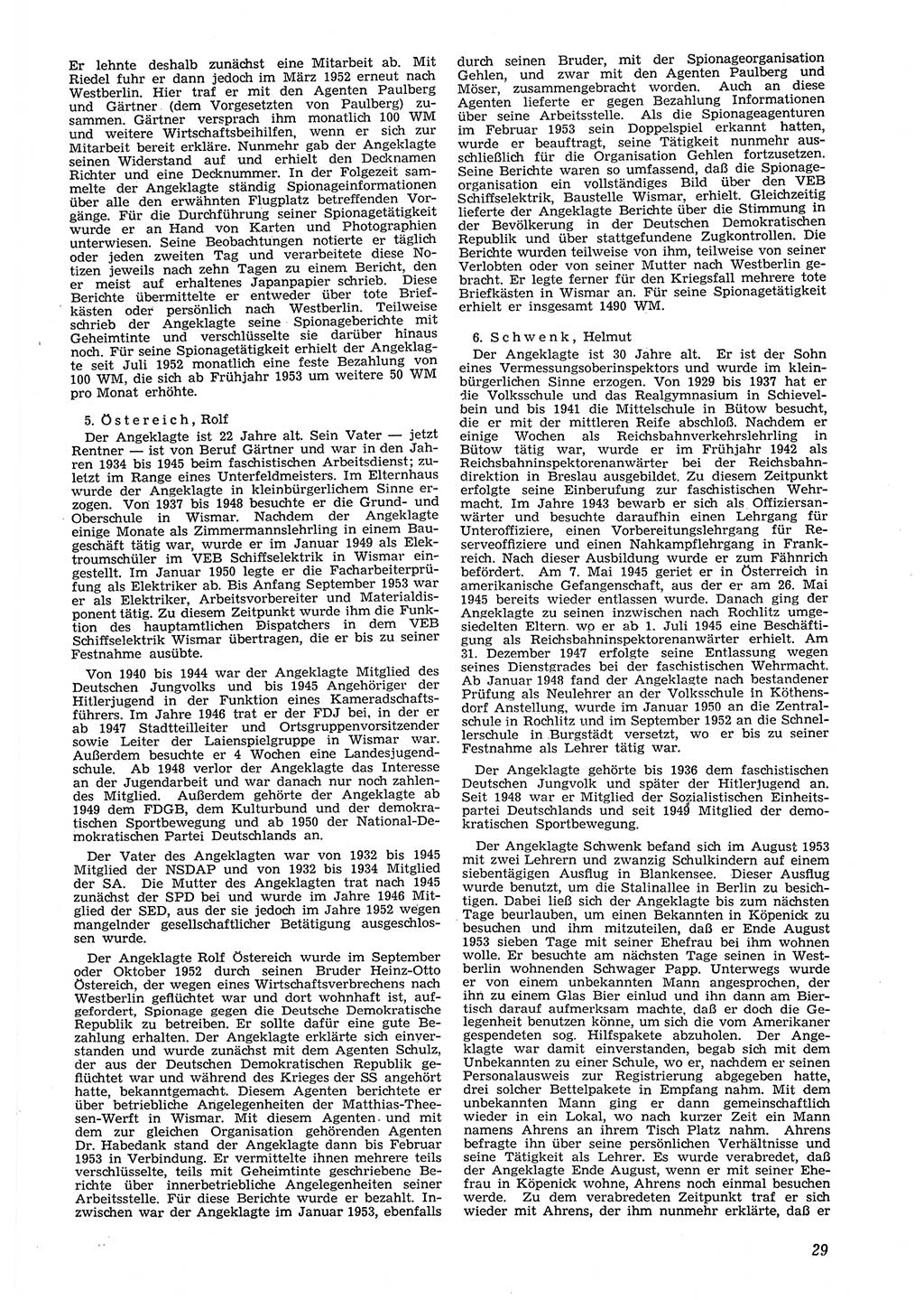 Neue Justiz (NJ), Zeitschrift für Recht und Rechtswissenschaft [Deutsche Demokratische Republik (DDR)], 8. Jahrgang 1954, Seite 29 (NJ DDR 1954, S. 29)