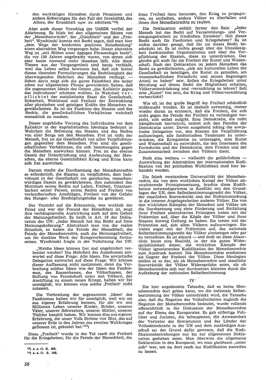 Neue Justiz (NJ), Zeitschrift für Recht und Rechtswissenschaft [Deutsche Demokratische Republik (DDR)], 8. Jahrgang 1954, Seite 56 (NJ DDR 1954, S. 56)