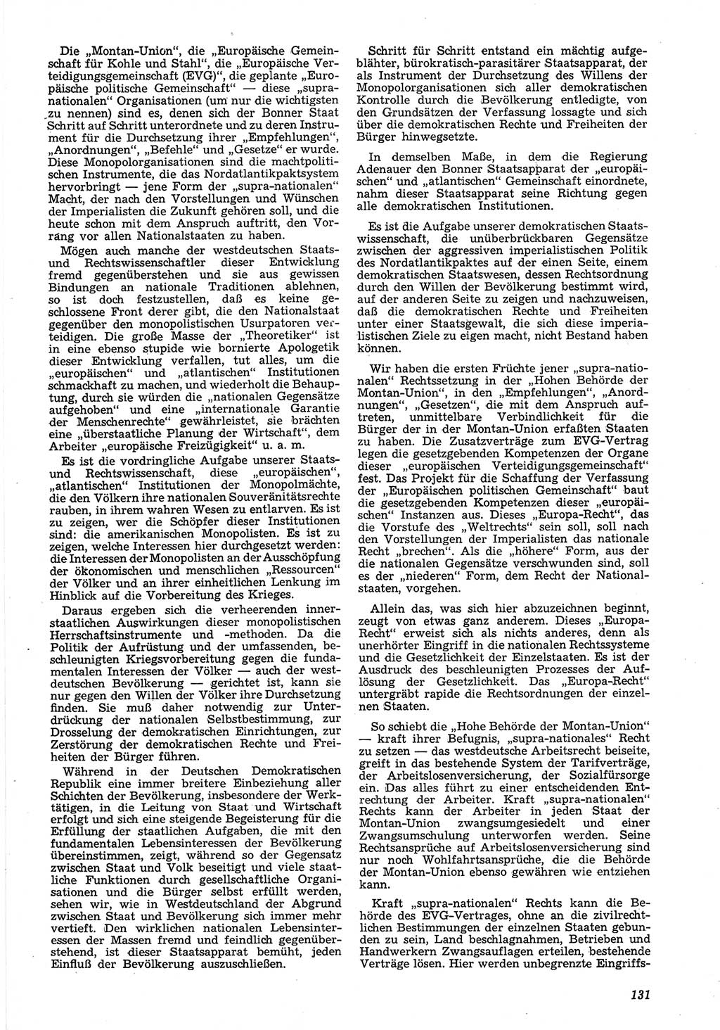 Neue Justiz (NJ), Zeitschrift für Recht und Rechtswissenschaft [Deutsche Demokratische Republik (DDR)], 8. Jahrgang 1954, Seite 131 (NJ DDR 1954, S. 131)