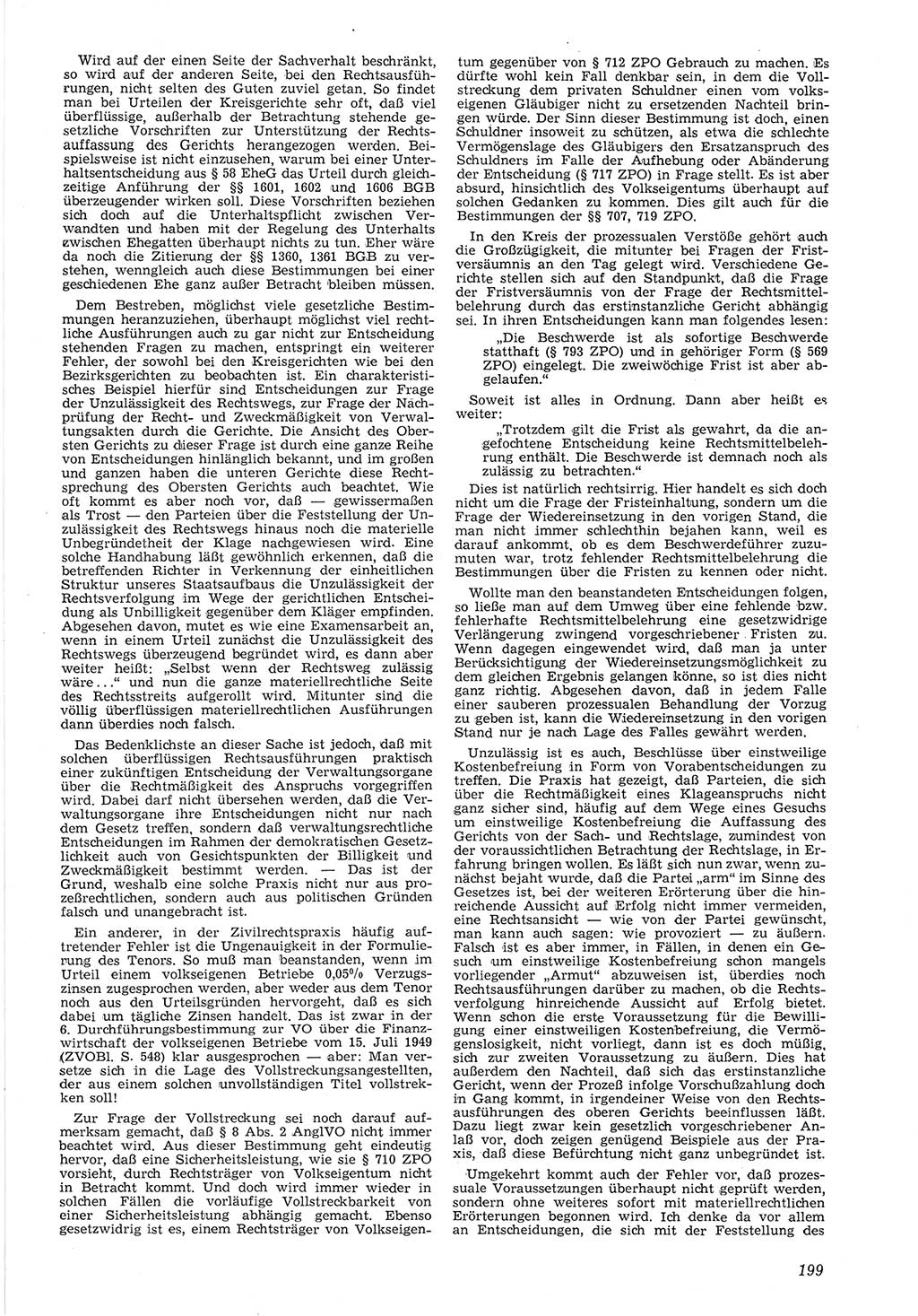 Neue Justiz (NJ), Zeitschrift für Recht und Rechtswissenschaft [Deutsche Demokratische Republik (DDR)], 8. Jahrgang 1954, Seite 199 (NJ DDR 1954, S. 199)