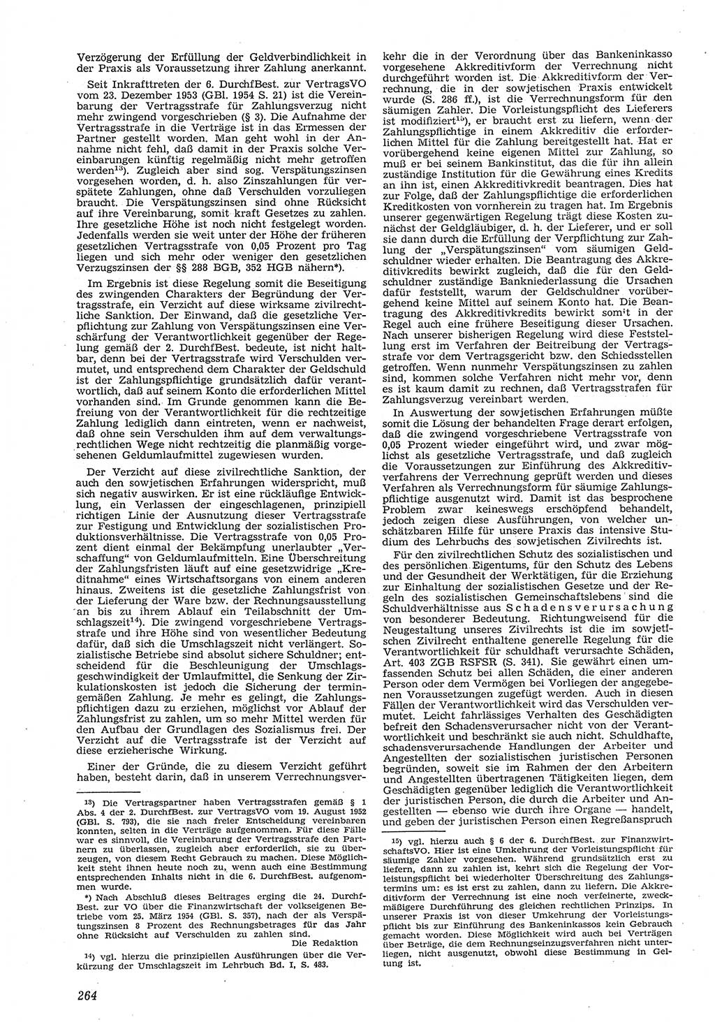 Neue Justiz (NJ), Zeitschrift für Recht und Rechtswissenschaft [Deutsche Demokratische Republik (DDR)], 8. Jahrgang 1954, Seite 264 (NJ DDR 1954, S. 264)