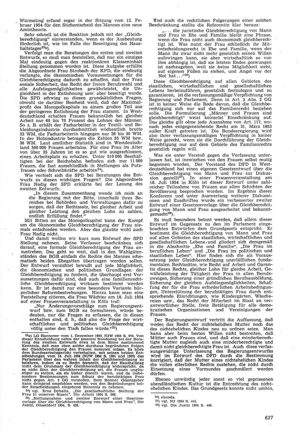 Neue Justiz (NJ), Zeitschrift für Recht und Rechtswissenschaft [Deutsche Demokratische Republik (DDR)], 8. Jahrgang 1954, Seite 627 (NJ DDR 1954, S. 627)