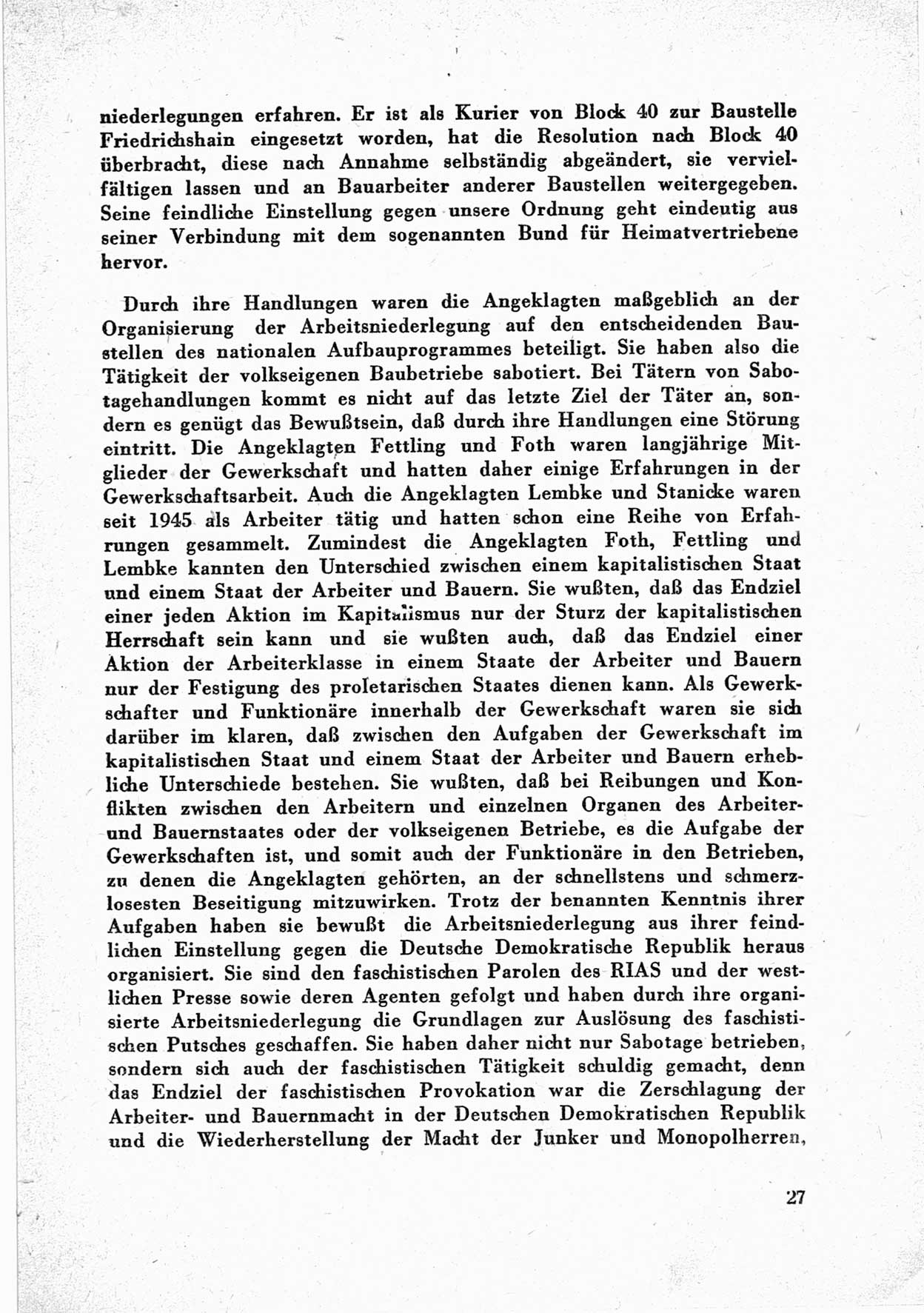 Dokumente des Unrechts, das SED-Regime [Deutsche Demokratische Republik (DDR)] in der Praxis, neue Folge, herausgegeben vom Bundesministerium für gesamtdeutsche Fragen (BMG) [Bundesrepublik Deutschland (BRD)], Bonn 1955, Seite 27 (Dok. UnR. SED-Reg. DDR BMG BRD 1955, S. 27)