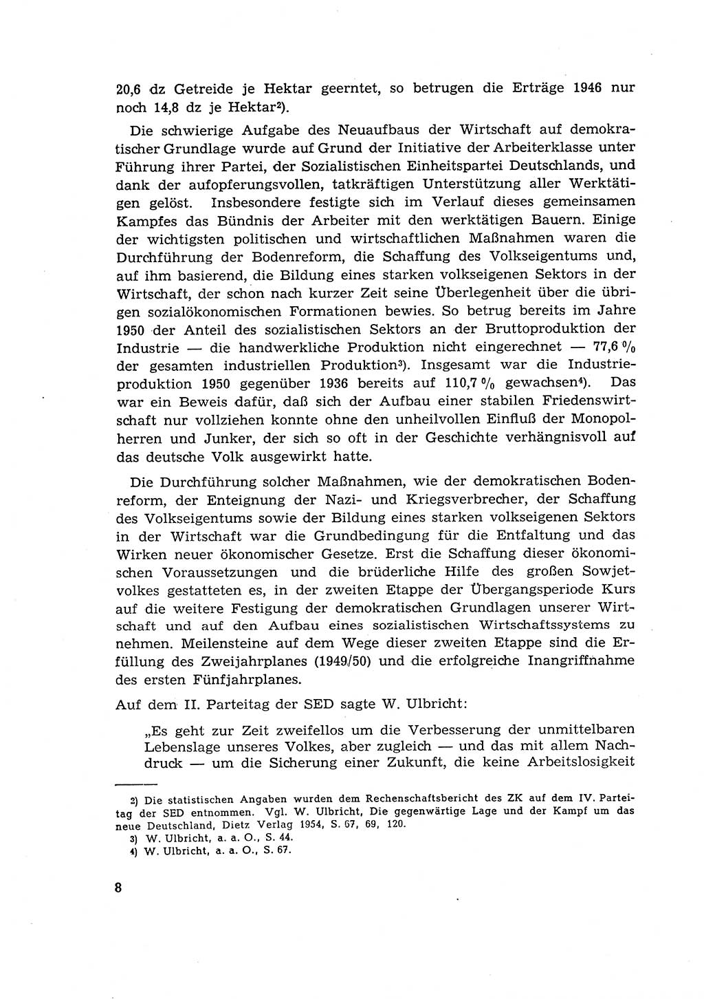 Materialien zum Strafrecht, Besonderer Teil [Deutsche Demokratische Republik (DDR)] 1955, Seite 8 (Mat. Strafr. BT DDR 1955, S. 8)