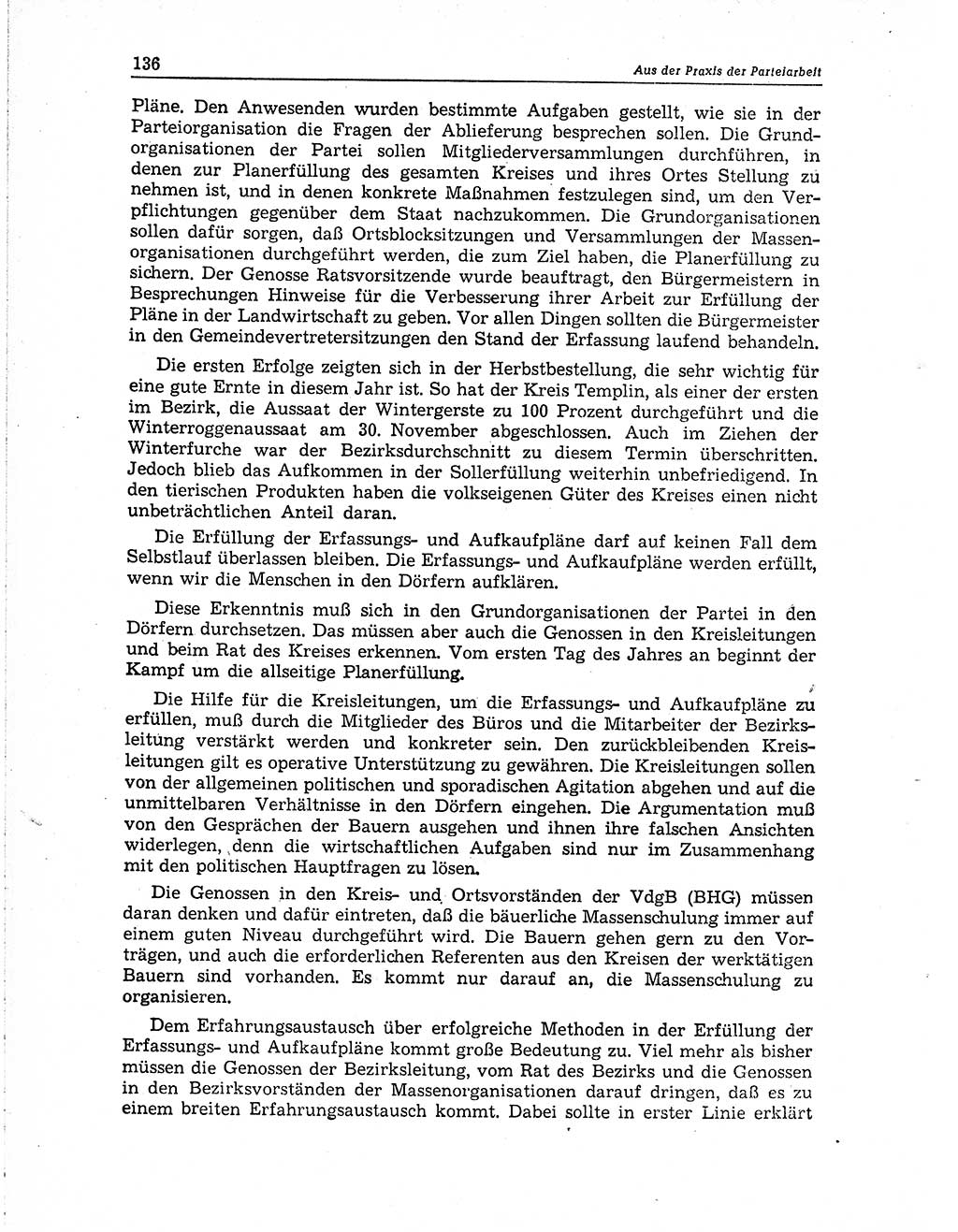 Neuer Weg (NW), Organ des Zentralkomitees (ZK) der SED (Sozialistische Einheitspartei Deutschlands) für Fragen des Parteiaufbaus und des Parteilebens, 10. Jahrgang [Deutsche Demokratische Republik (DDR)] 1955, Seite 136 (NW ZK SED DDR 1955, S. 136)