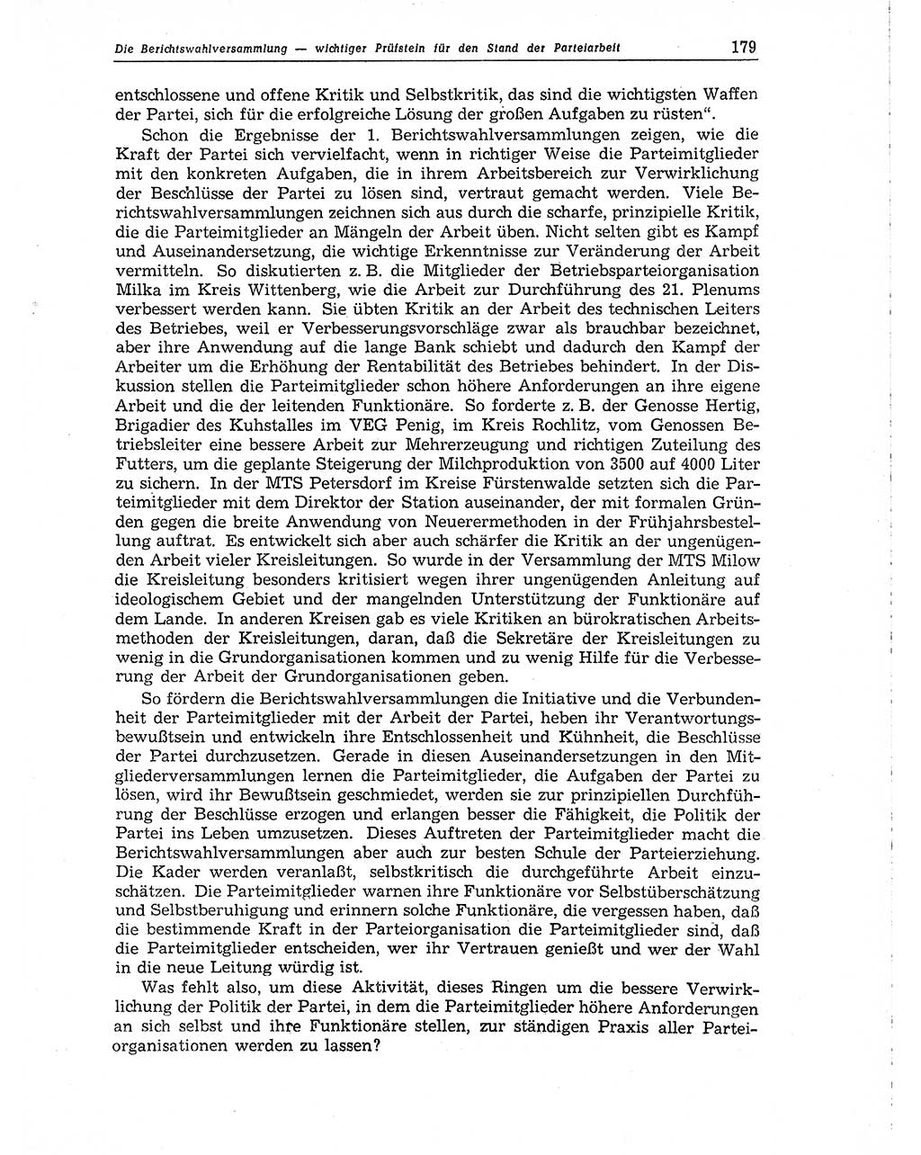 Neuer Weg (NW), Organ des Zentralkomitees (ZK) der SED (Sozialistische Einheitspartei Deutschlands) für Fragen des Parteiaufbaus und des Parteilebens, 10. Jahrgang [Deutsche Demokratische Republik (DDR)] 1955, Seite 179 (NW ZK SED DDR 1955, S. 179)