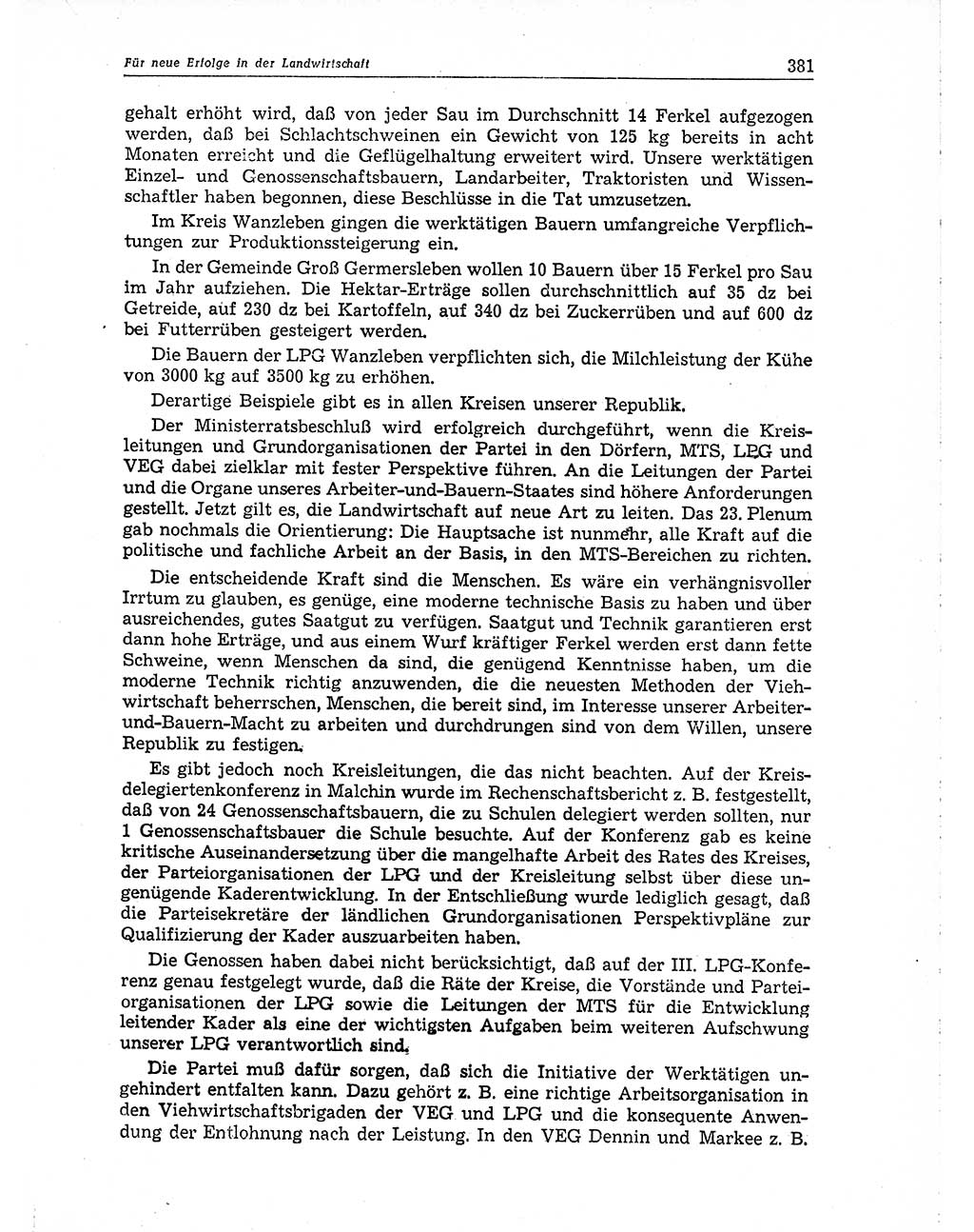 Neuer Weg (NW), Organ des Zentralkomitees (ZK) der SED (Sozialistische Einheitspartei Deutschlands) für Fragen des Parteiaufbaus und des Parteilebens, 10. Jahrgang [Deutsche Demokratische Republik (DDR)] 1955, Seite 381 (NW ZK SED DDR 1955, S. 381)