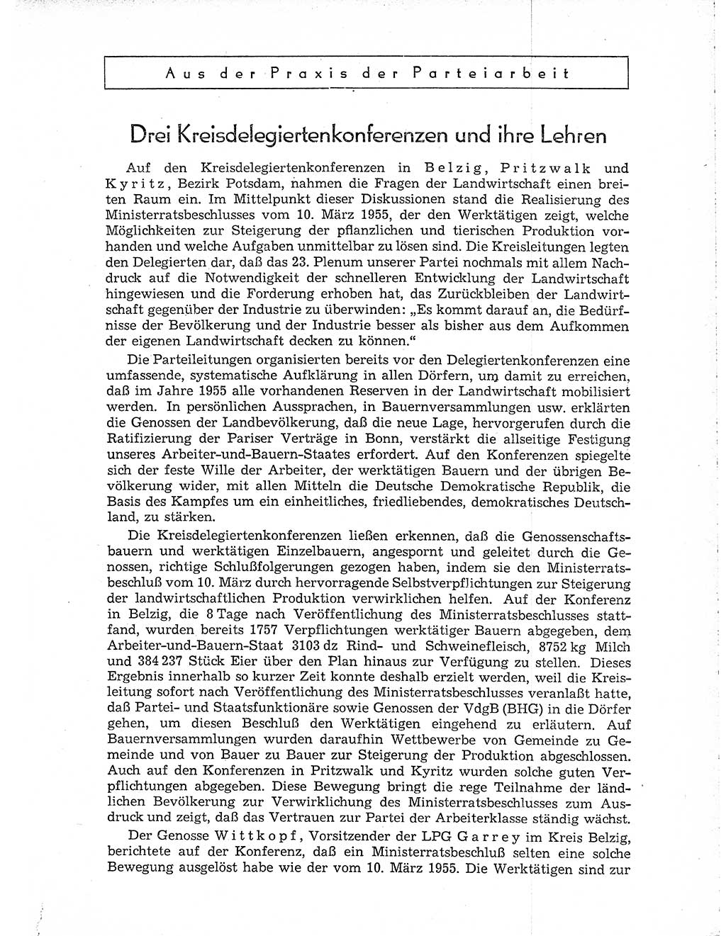 Neuer Weg (NW), Organ des Zentralkomitees (ZK) der SED (Sozialistische Einheitspartei Deutschlands) für Fragen des Parteiaufbaus und des Parteilebens, 10. Jahrgang [Deutsche Demokratische Republik (DDR)] 1955, Seite 455 (NW ZK SED DDR 1955, S. 455)