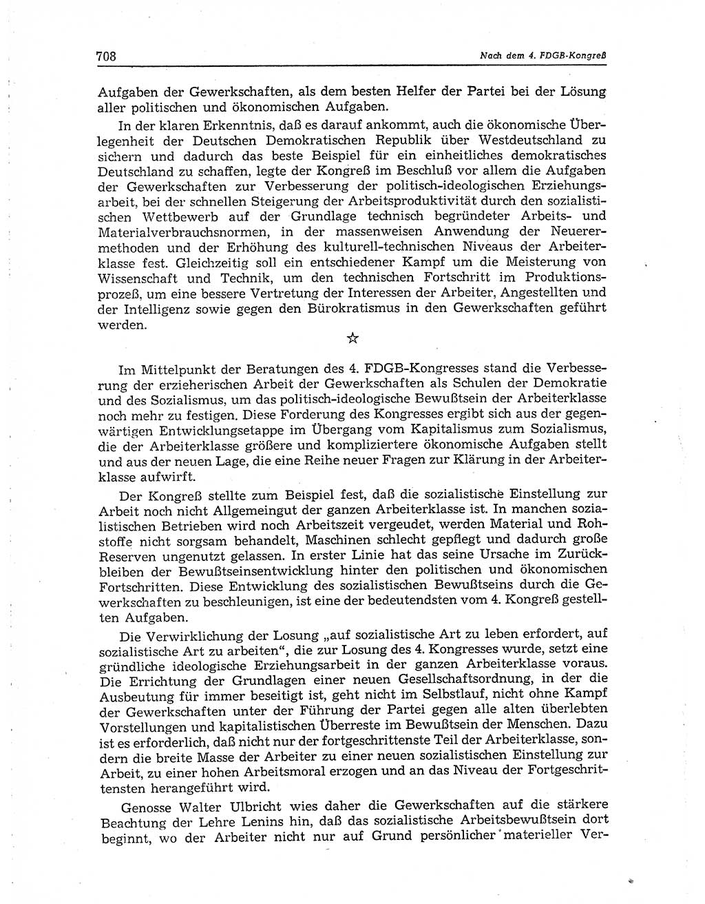 Neuer Weg (NW), Organ des Zentralkomitees (ZK) der SED (Sozialistische Einheitspartei Deutschlands) für Fragen des Parteiaufbaus und des Parteilebens, 10. Jahrgang [Deutsche Demokratische Republik (DDR)] 1955, Seite 708 (NW ZK SED DDR 1955, S. 708)