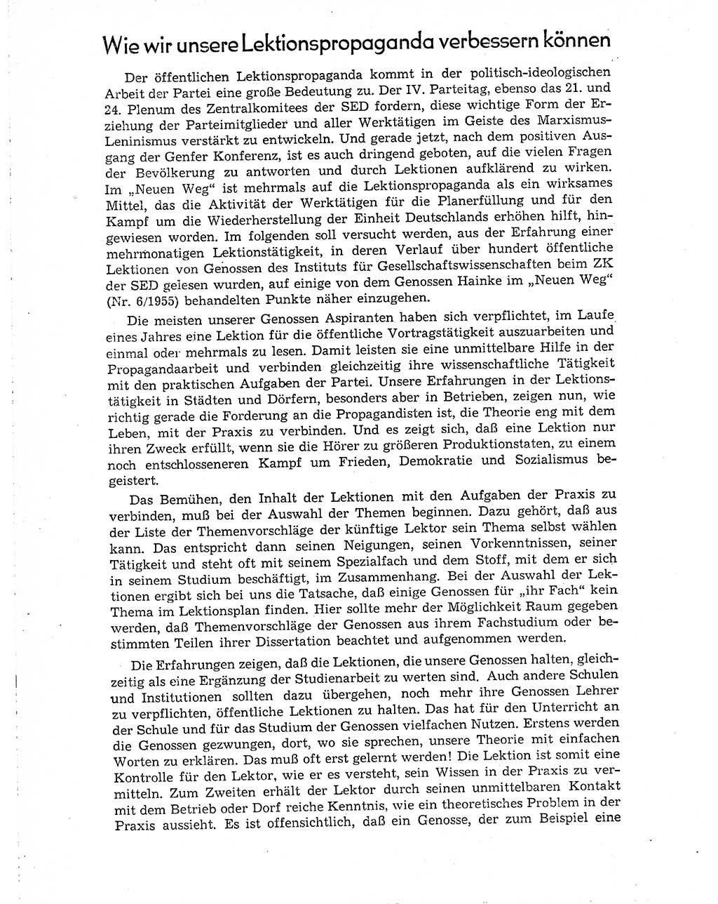 Neuer Weg (NW), Organ des Zentralkomitees (ZK) der SED (Sozialistische Einheitspartei Deutschlands) für Fragen des Parteiaufbaus und des Parteilebens, 10. Jahrgang [Deutsche Demokratische Republik (DDR)] 1955, Seite 876 (NW ZK SED DDR 1955, S. 876)