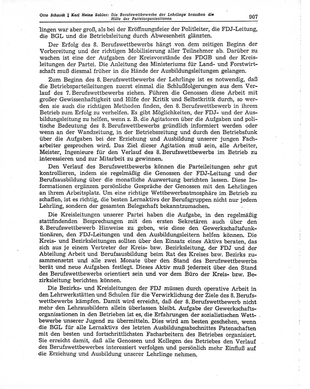 Neuer Weg (NW), Organ des Zentralkomitees (ZK) der SED (Sozialistische Einheitspartei Deutschlands) für Fragen des Parteiaufbaus und des Parteilebens, 10. Jahrgang [Deutsche Demokratische Republik (DDR)] 1955, Seite 907 (NW ZK SED DDR 1955, S. 907)