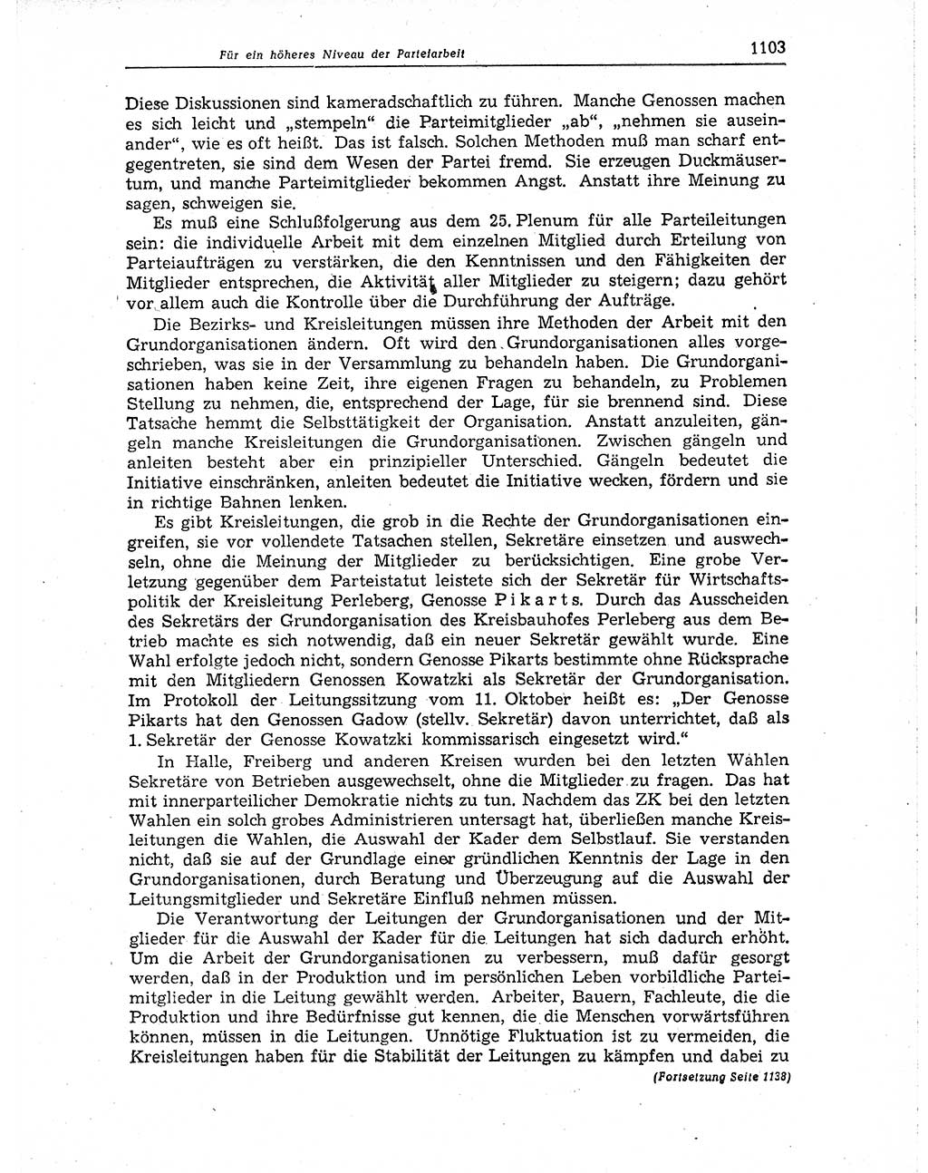 Neuer Weg (NW), Organ des Zentralkomitees (ZK) der SED (Sozialistische Einheitspartei Deutschlands) für Fragen des Parteiaufbaus und des Parteilebens, 10. Jahrgang [Deutsche Demokratische Republik (DDR)] 1955, Seite 1103 (NW ZK SED DDR 1955, S. 1103)