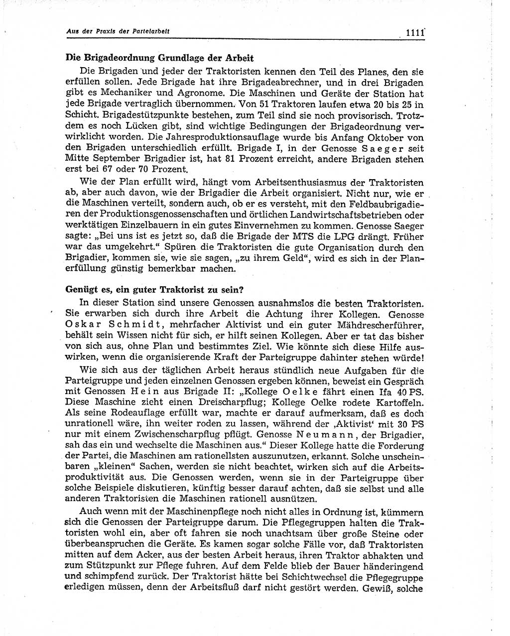 Neuer Weg (NW), Organ des Zentralkomitees (ZK) der SED (Sozialistische Einheitspartei Deutschlands) für Fragen des Parteiaufbaus und des Parteilebens, 10. Jahrgang [Deutsche Demokratische Republik (DDR)] 1955, Seite 1111 (NW ZK SED DDR 1955, S. 1111)