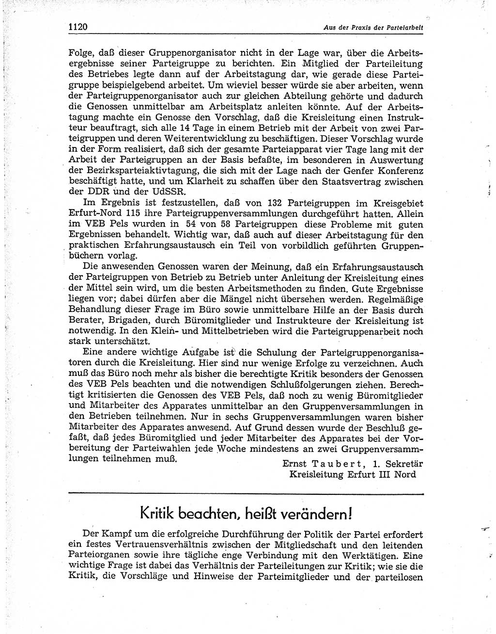 Neuer Weg (NW), Organ des Zentralkomitees (ZK) der SED (Sozialistische Einheitspartei Deutschlands) für Fragen des Parteiaufbaus und des Parteilebens, 10. Jahrgang [Deutsche Demokratische Republik (DDR)] 1955, Seite 1119 (NW ZK SED DDR 1955, S. 1119)