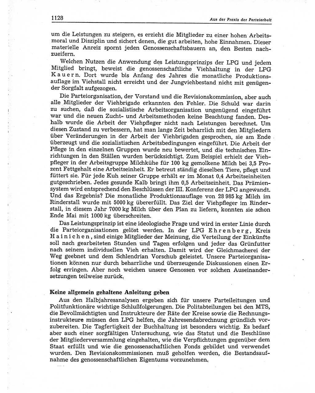 Neuer Weg (NW), Organ des Zentralkomitees (ZK) der SED (Sozialistische Einheitspartei Deutschlands) für Fragen des Parteiaufbaus und des Parteilebens, 10. Jahrgang [Deutsche Demokratische Republik (DDR)] 1955, Seite 1128 (NW ZK SED DDR 1955, S. 1128)