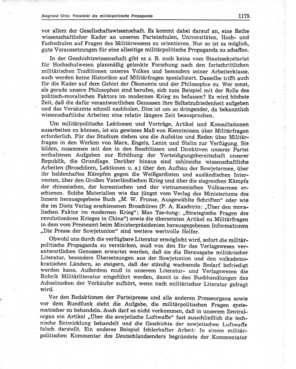 Neuer Weg (NW), Organ des Zentralkomitees (ZK) der SED (Sozialistische Einheitspartei Deutschlands) für Fragen des Parteiaufbaus und des Parteilebens, 10. Jahrgang [Deutsche Demokratische Republik (DDR)] 1955, Seite 1175 (NW ZK SED DDR 1955, S. 1175)