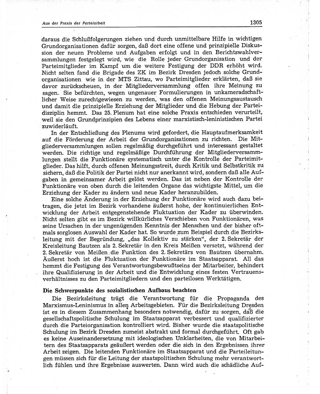 Neuer Weg (NW), Organ des Zentralkomitees (ZK) der SED (Sozialistische Einheitspartei Deutschlands) für Fragen des Parteiaufbaus und des Parteilebens, 10. Jahrgang [Deutsche Demokratische Republik (DDR)] 1955, Seite 1305 (NW ZK SED DDR 1955, S. 1305)