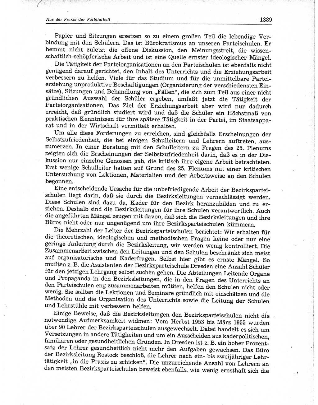 Neuer Weg (NW), Organ des Zentralkomitees (ZK) der SED (Sozialistische Einheitspartei Deutschlands) für Fragen des Parteiaufbaus und des Parteilebens, 10. Jahrgang [Deutsche Demokratische Republik (DDR)] 1955, Seite 1389 (NW ZK SED DDR 1955, S. 1389)