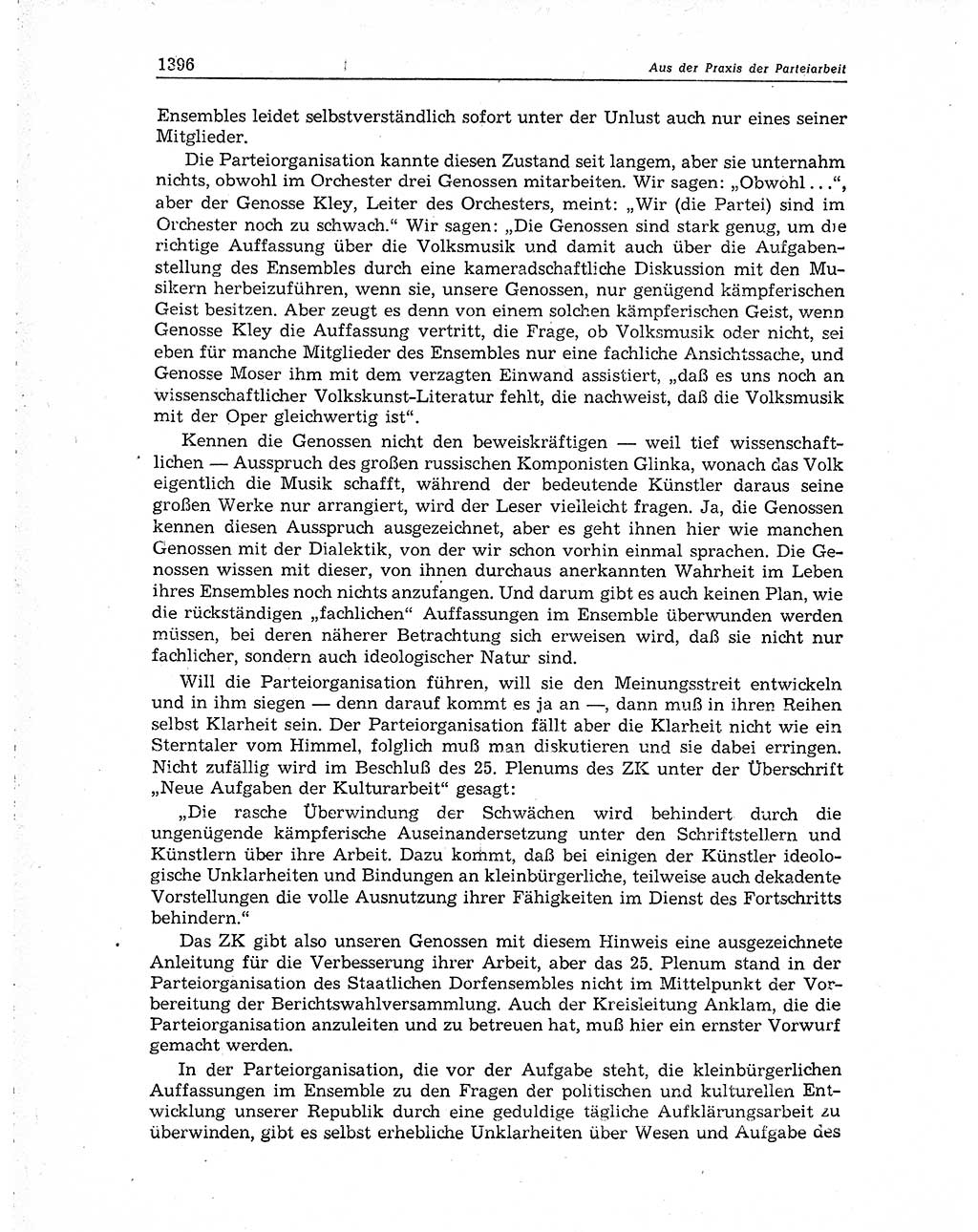 Neuer Weg (NW), Organ des Zentralkomitees (ZK) der SED (Sozialistische Einheitspartei Deutschlands) für Fragen des Parteiaufbaus und des Parteilebens, 10. Jahrgang [Deutsche Demokratische Republik (DDR)] 1955, Seite 1396 (NW ZK SED DDR 1955, S. 1396)