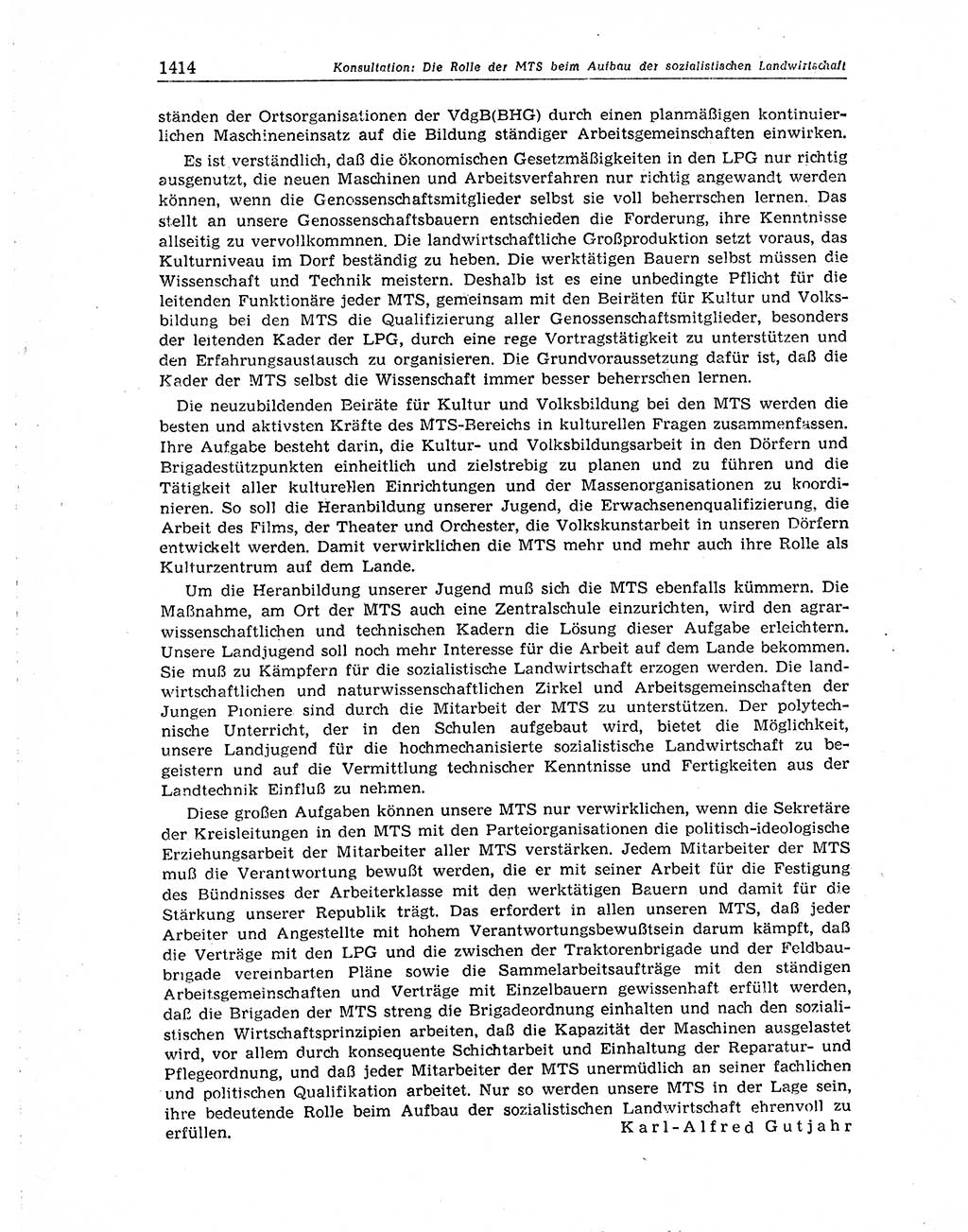 Neuer Weg (NW), Organ des Zentralkomitees (ZK) der SED (Sozialistische Einheitspartei Deutschlands) für Fragen des Parteiaufbaus und des Parteilebens, 10. Jahrgang [Deutsche Demokratische Republik (DDR)] 1955, Seite 1414 (NW ZK SED DDR 1955, S. 1414)