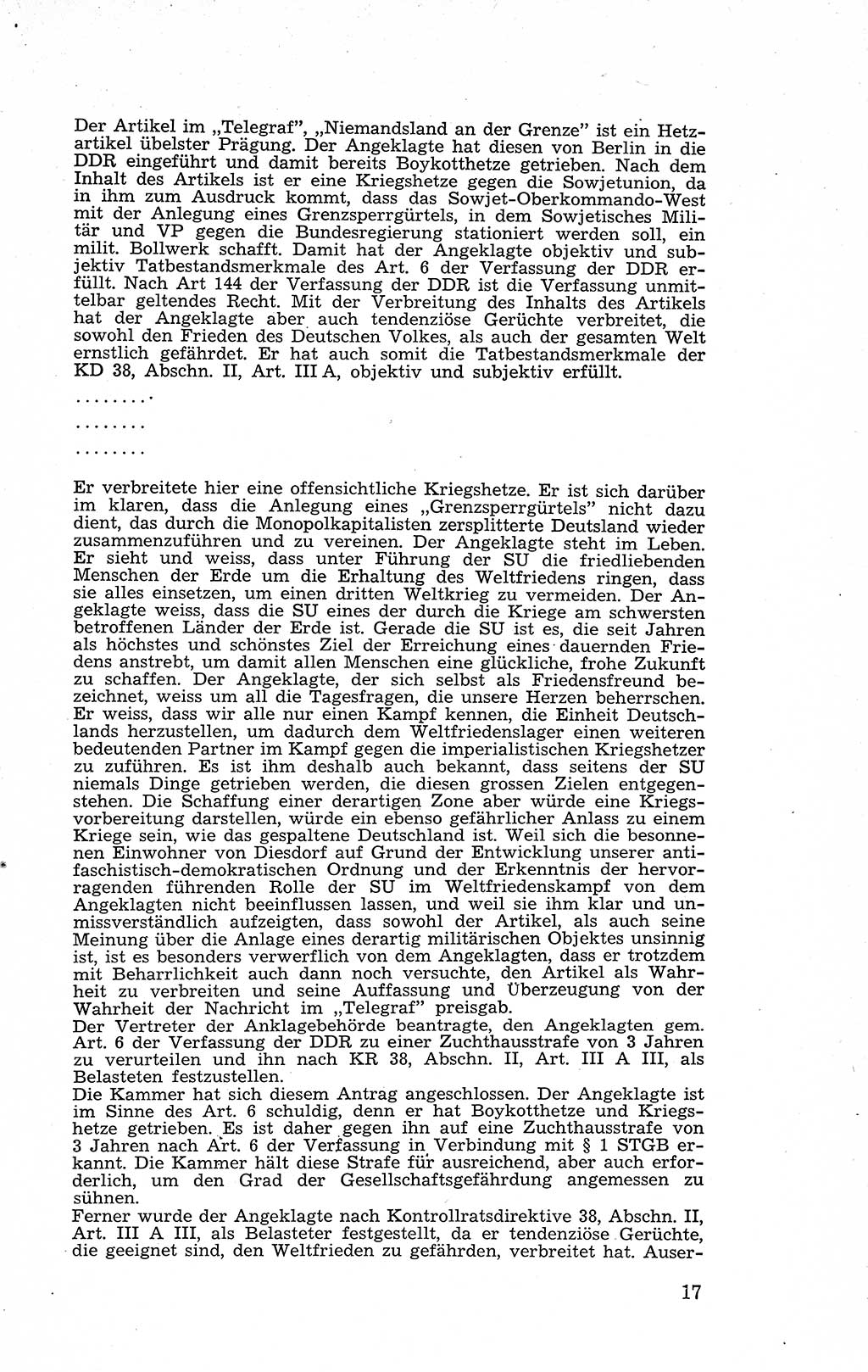 Recht in Fesseln, Dokumente, Internationale Juristen-Kommission [Bundesrepublik Deutschland (BRD)] 1955, Seite 17 (R. Dok. IJK BRD 1955, S. 17)