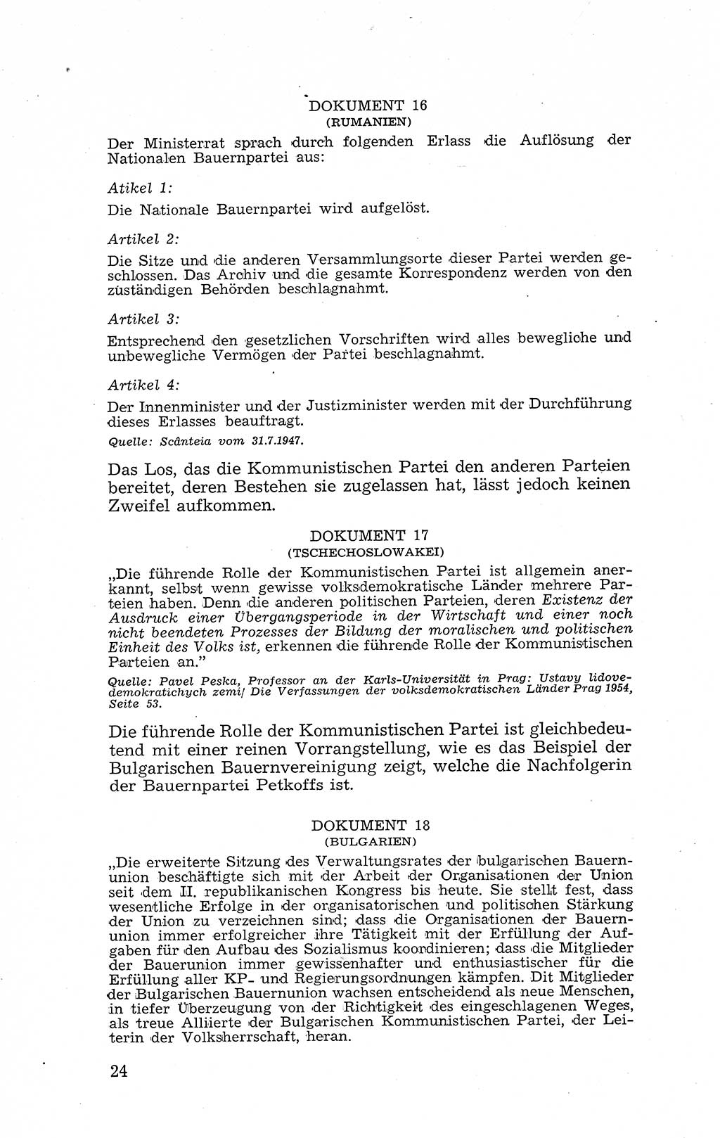 Recht in Fesseln, Dokumente, Internationale Juristen-Kommission [Bundesrepublik Deutschland (BRD)] 1955, Seite 24 (R. Dok. IJK BRD 1955, S. 24)
