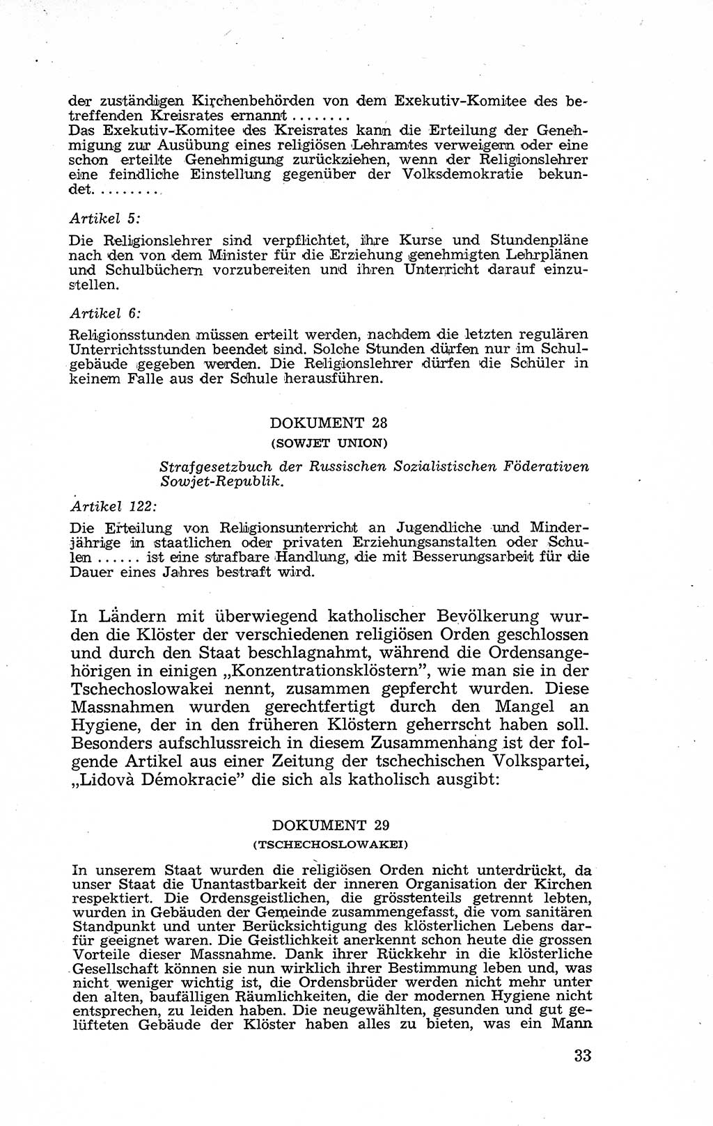 Recht in Fesseln, Dokumente, Internationale Juristen-Kommission [Bundesrepublik Deutschland (BRD)] 1955, Seite 33 (R. Dok. IJK BRD 1955, S. 33)