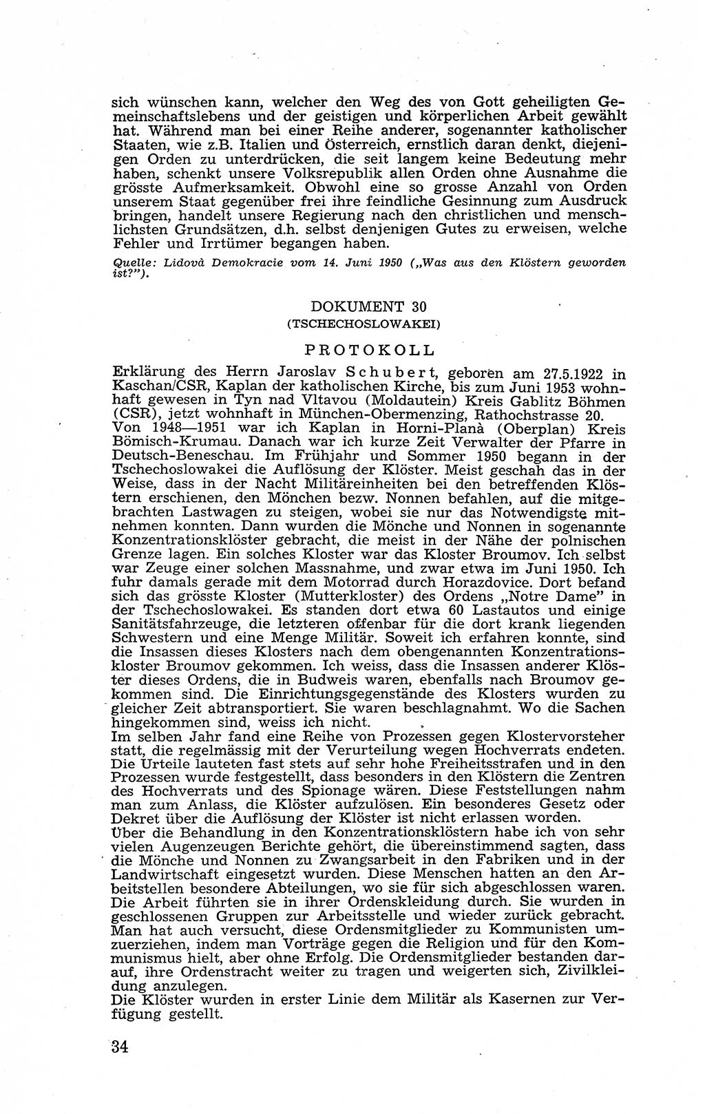 Recht in Fesseln, Dokumente, Internationale Juristen-Kommission [Bundesrepublik Deutschland (BRD)] 1955, Seite 34 (R. Dok. IJK BRD 1955, S. 34)