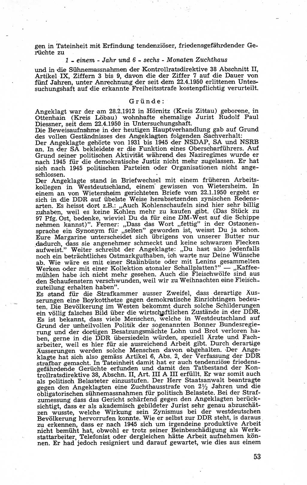 Recht in Fesseln, Dokumente, Internationale Juristen-Kommission [Bundesrepublik Deutschland (BRD)] 1955, Seite 53 (R. Dok. IJK BRD 1955, S. 53)