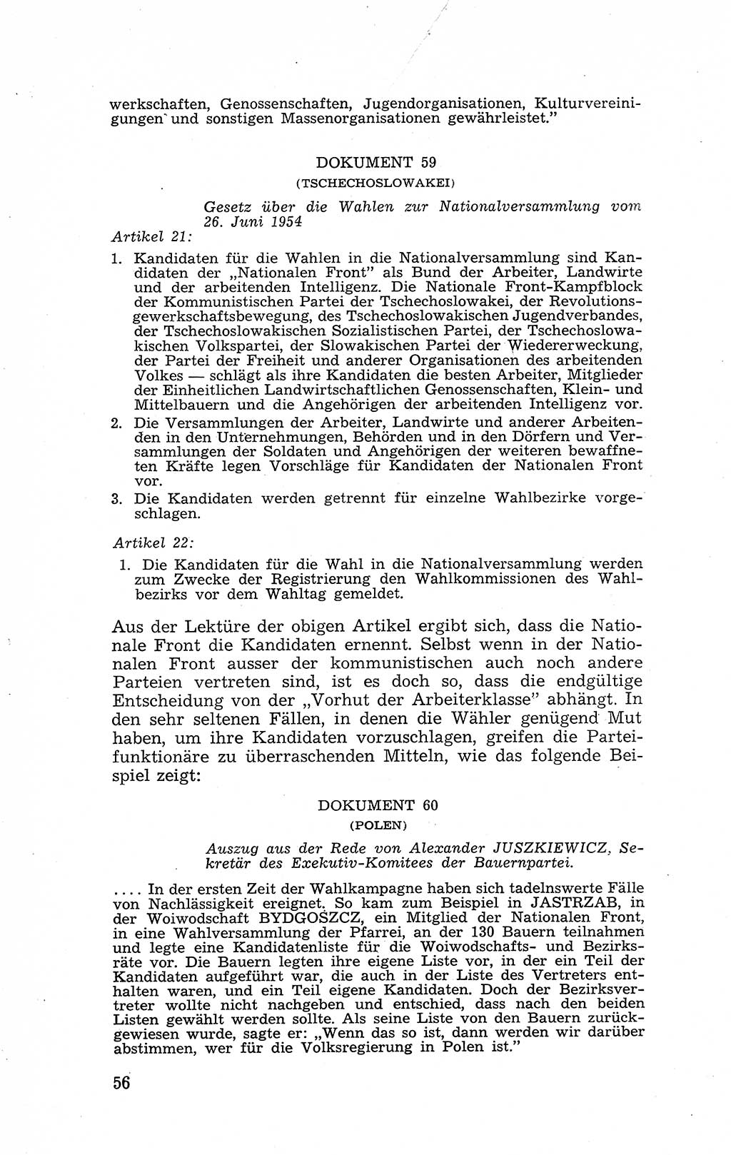 Recht in Fesseln, Dokumente, Internationale Juristen-Kommission [Bundesrepublik Deutschland (BRD)] 1955, Seite 56 (R. Dok. IJK BRD 1955, S. 56)
