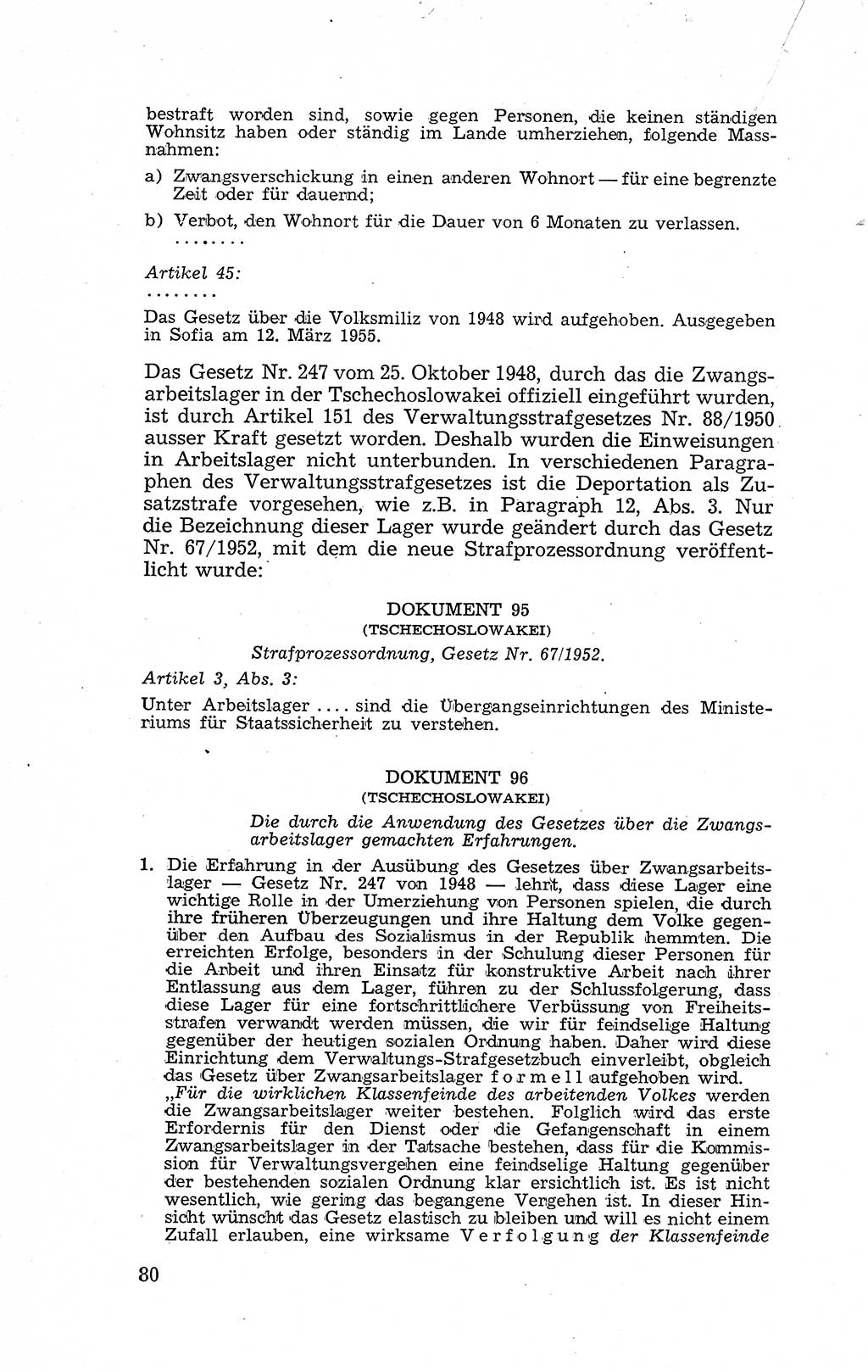 Recht in Fesseln, Dokumente, Internationale Juristen-Kommission [Bundesrepublik Deutschland (BRD)] 1955, Seite 80 (R. Dok. IJK BRD 1955, S. 80)