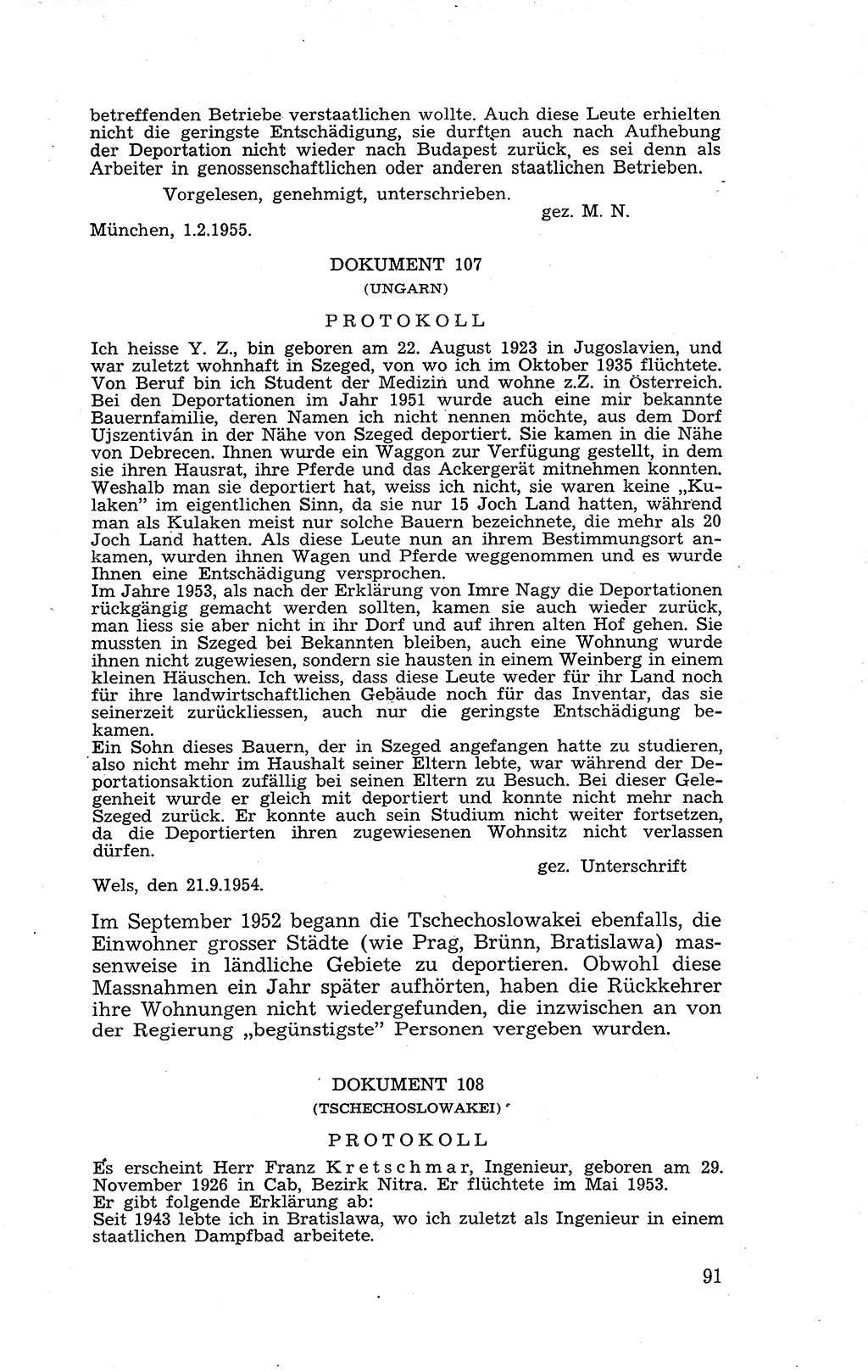 Recht in Fesseln, Dokumente, Internationale Juristen-Kommission [Bundesrepublik Deutschland (BRD)] 1955, Seite 91 (R. Dok. IJK BRD 1955, S. 91)