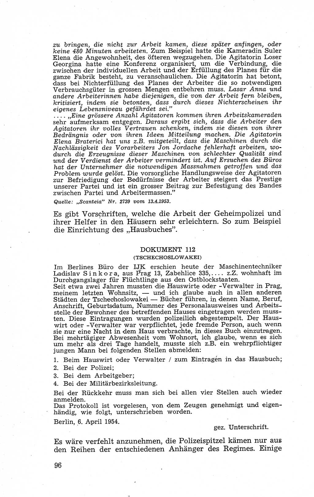 Recht in Fesseln, Dokumente, Internationale Juristen-Kommission [Bundesrepublik Deutschland (BRD)] 1955, Seite 96 (R. Dok. IJK BRD 1955, S. 96)