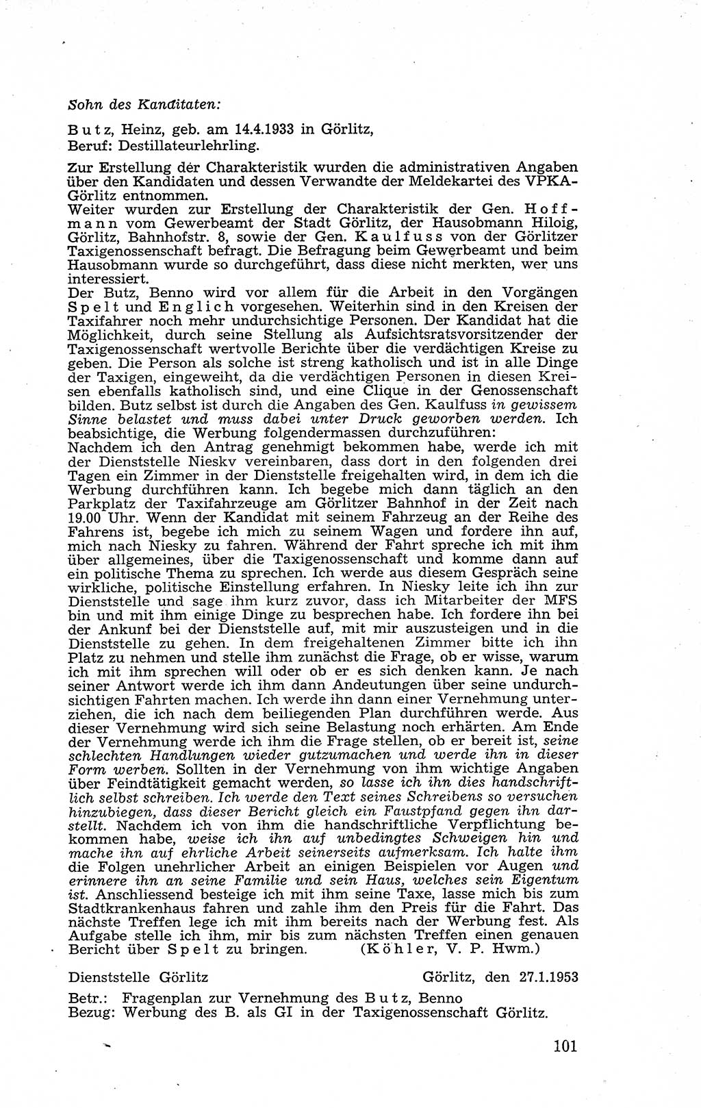 Recht in Fesseln, Dokumente, Internationale Juristen-Kommission [Bundesrepublik Deutschland (BRD)] 1955, Seite 101 (R. Dok. IJK BRD 1955, S. 101)