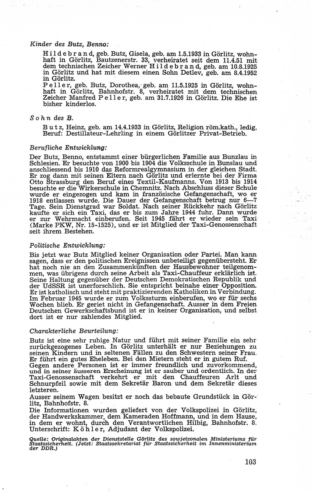 Recht in Fesseln, Dokumente, Internationale Juristen-Kommission [Bundesrepublik Deutschland (BRD)] 1955, Seite 103 (R. Dok. IJK BRD 1955, S. 103)