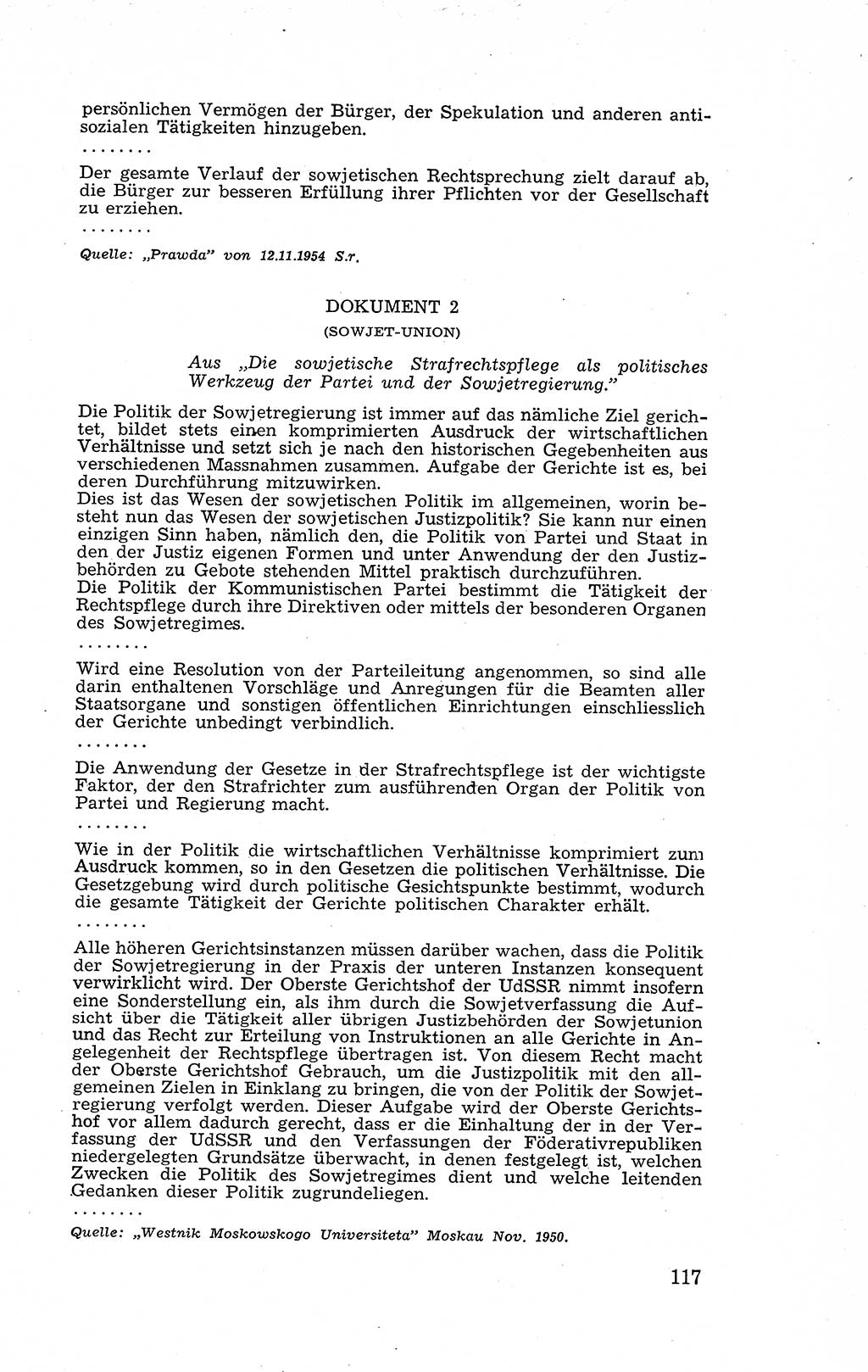 Recht in Fesseln, Dokumente, Internationale Juristen-Kommission [Bundesrepublik Deutschland (BRD)] 1955, Seite 117 (R. Dok. IJK BRD 1955, S. 117)
